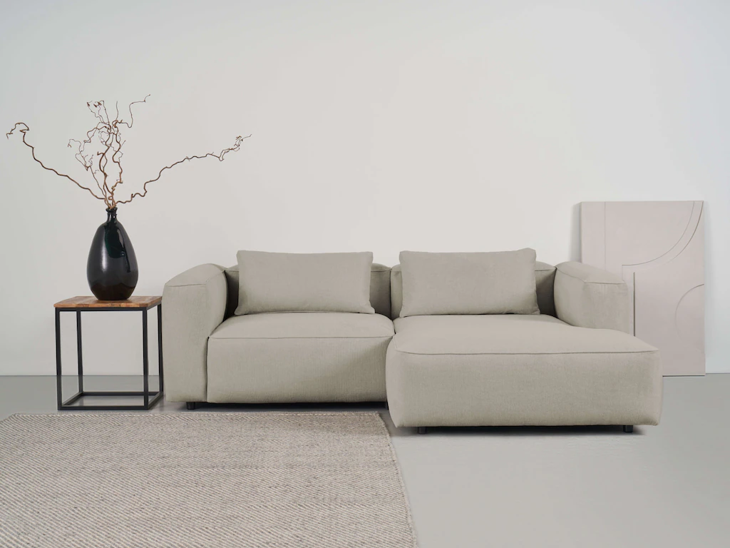 andas Ecksofa "Tvinnet", Breite 228 cm, extra tiefe Sitzfläche, kubisches S günstig online kaufen