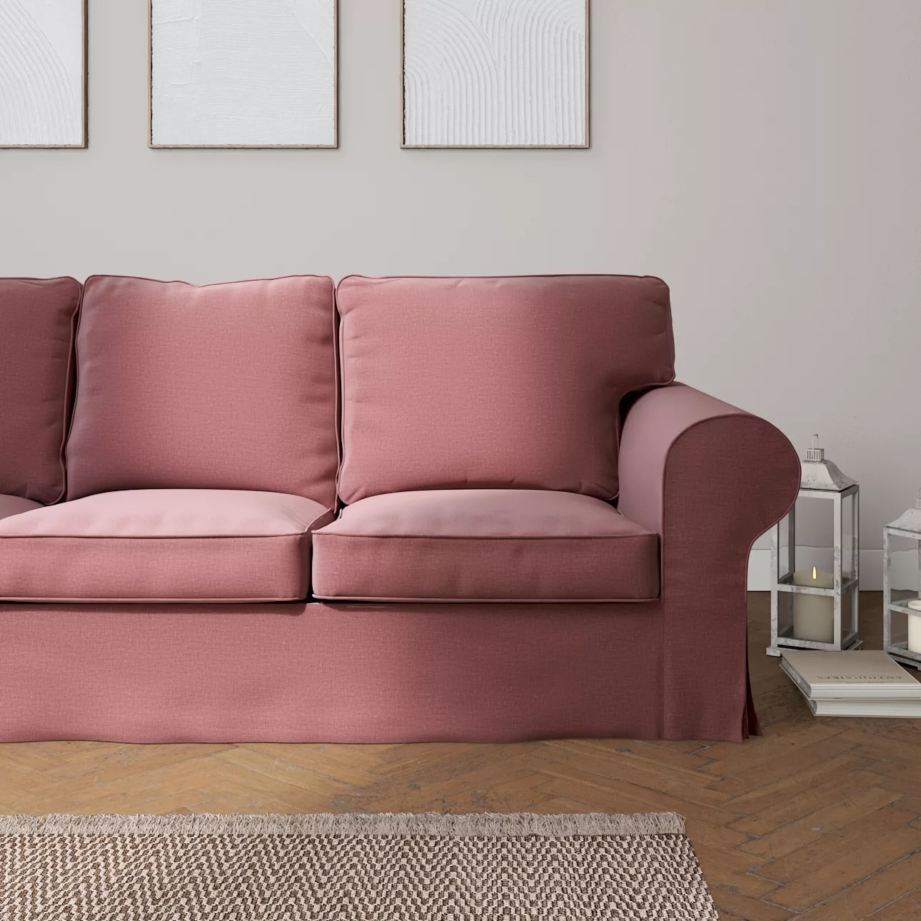 Bezug für Ektorp 3-Sitzer Schlafsofa, ALTES Modell, violett, Sofahusse Ekto günstig online kaufen