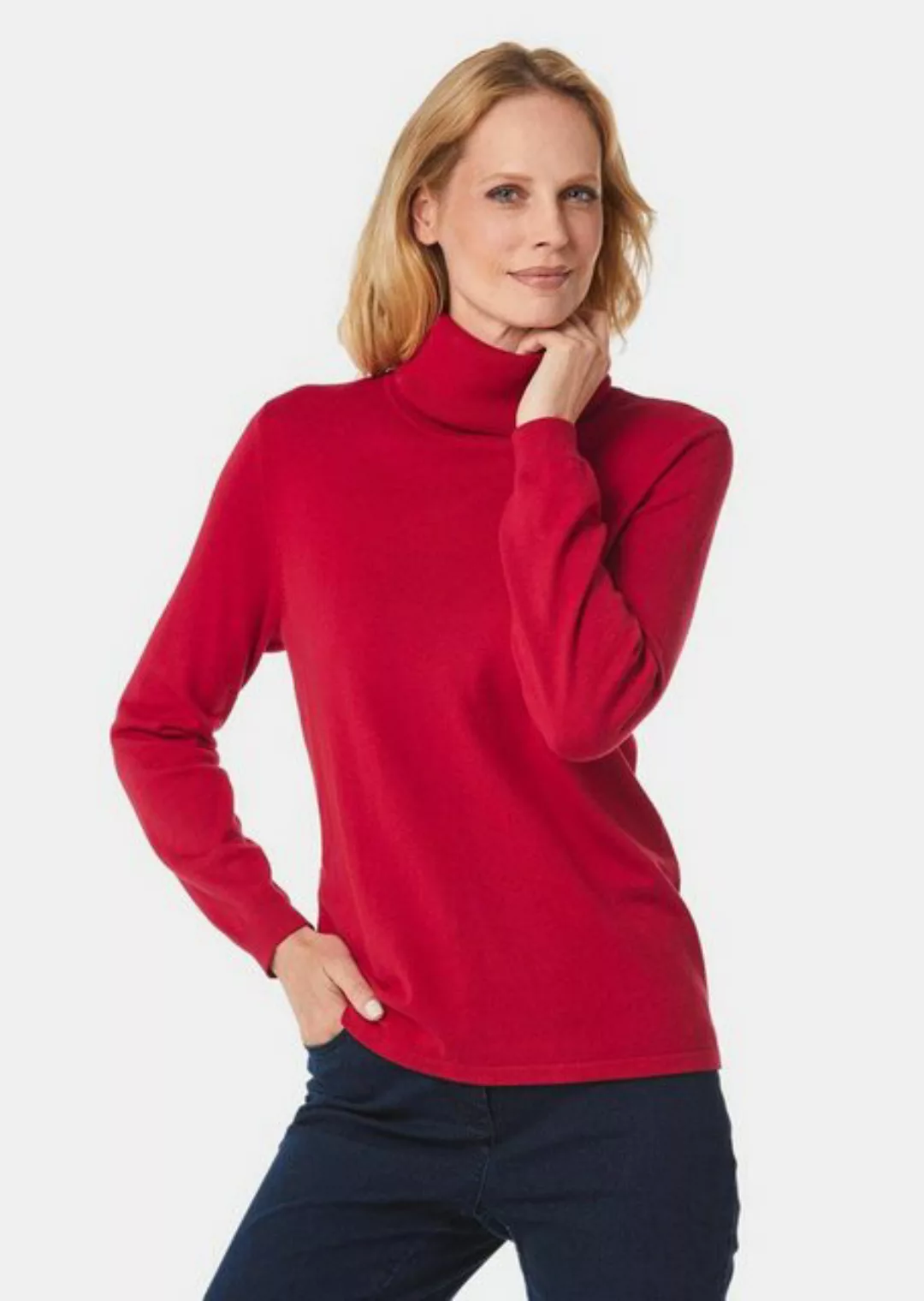 GOLDNER Strickpullover Kurzgröße: Trendiger Rollkragenpullover günstig online kaufen