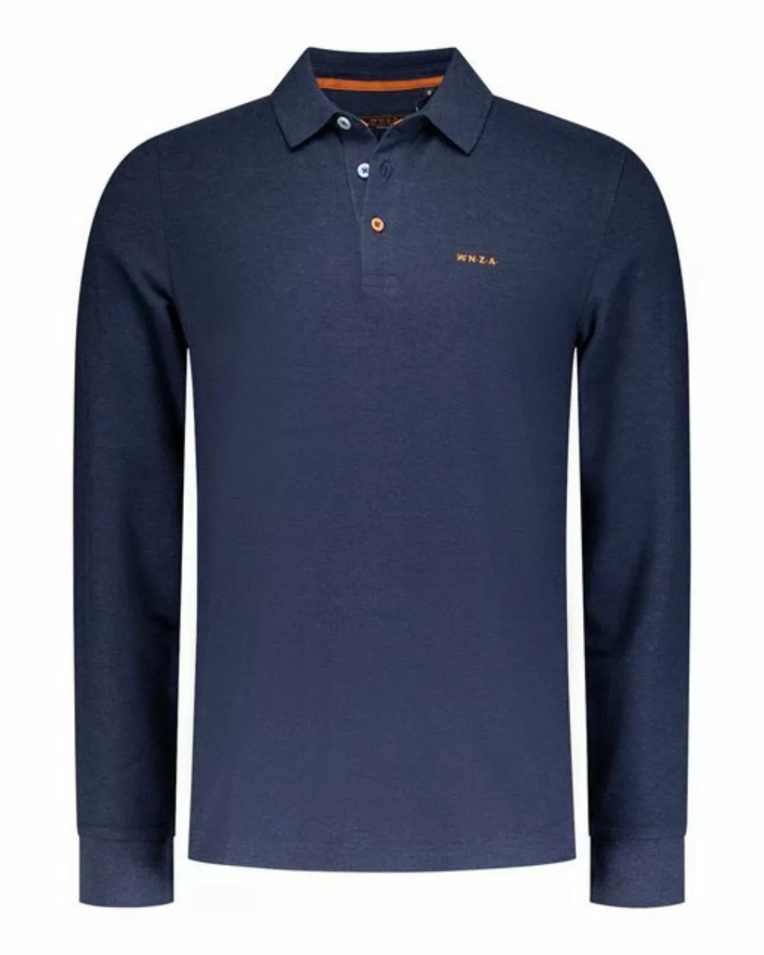 NZA Longsleeve Polo Isaac Piqué Navy - Größe L günstig online kaufen