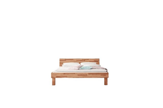 Natur24 Einzelbett Bett Zigo 1 Kernbuche massiv 90x200 mit Holzkopfteil und günstig online kaufen