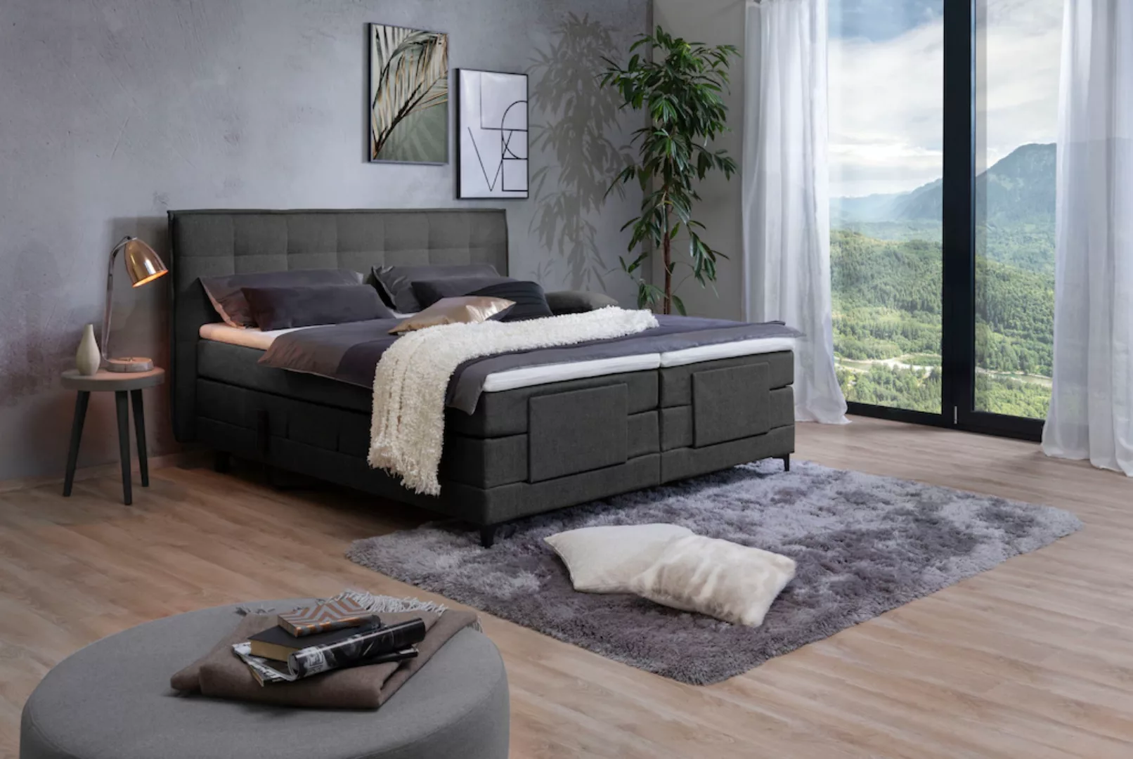 alina Boxspringbett "Edward", 180x200cm, mit motorischer Verstellung, inklu günstig online kaufen