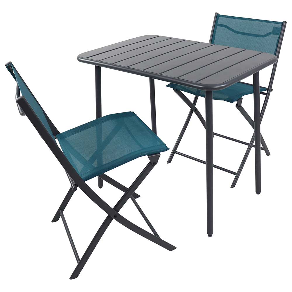 Balkonmöbel Set Gartenmöbelset Stühle klappbar dreiteilig (dreiteilig) günstig online kaufen