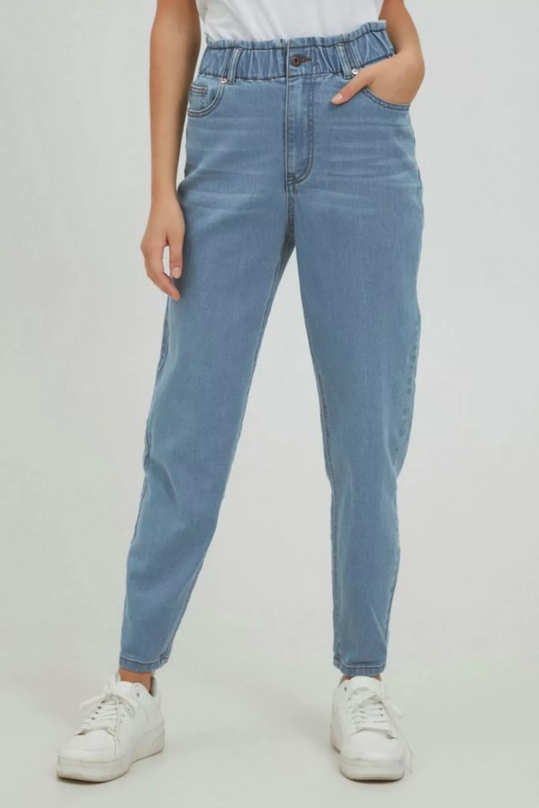 OXMO Loose-fit-Jeans OXAnn Jeanshose mit Paperbag Bund günstig online kaufen