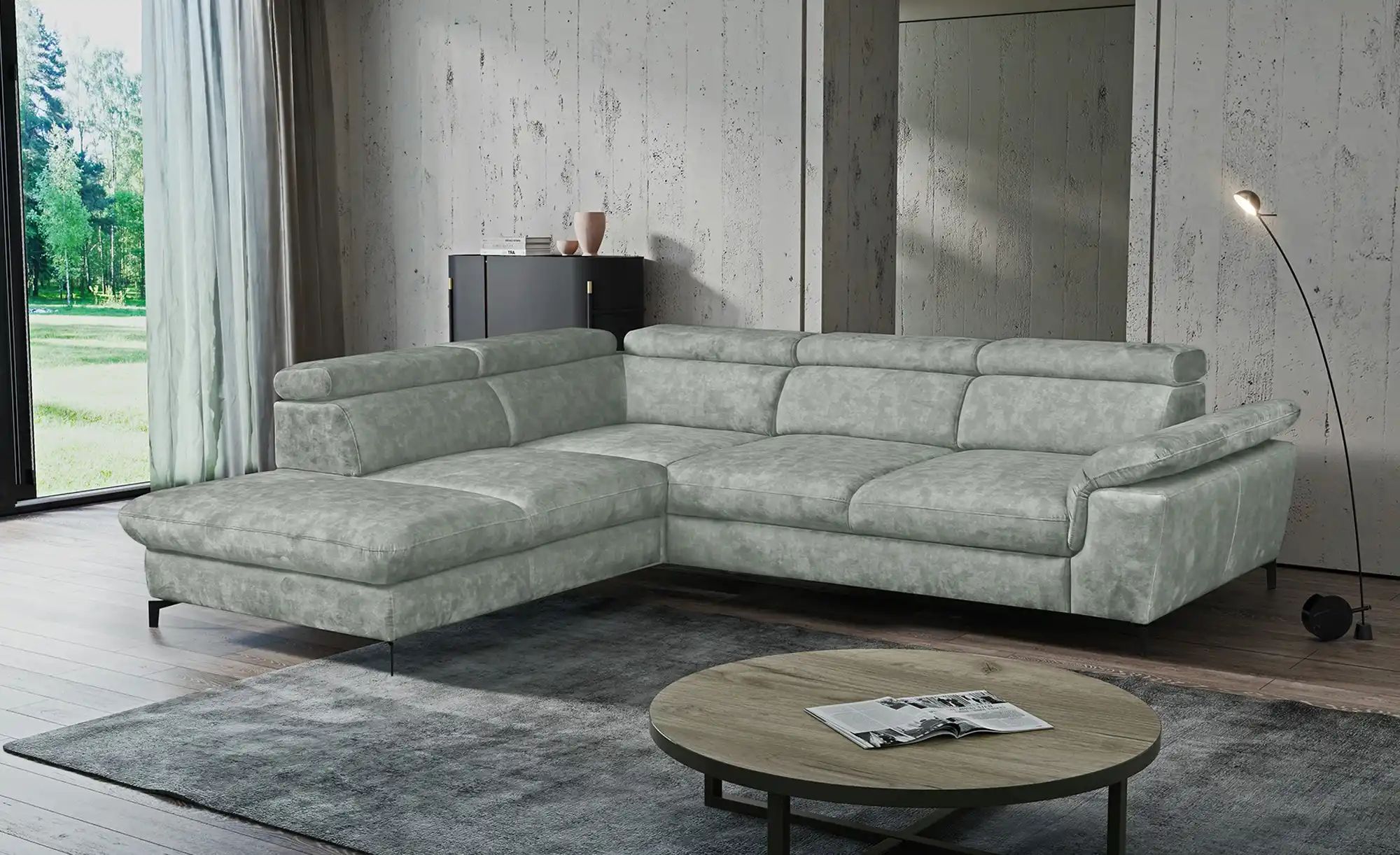 switch Ecksofa  Alegra ¦ grau ¦ Maße (cm): B: 277 H: 93 T: 237 Polstermöbel günstig online kaufen