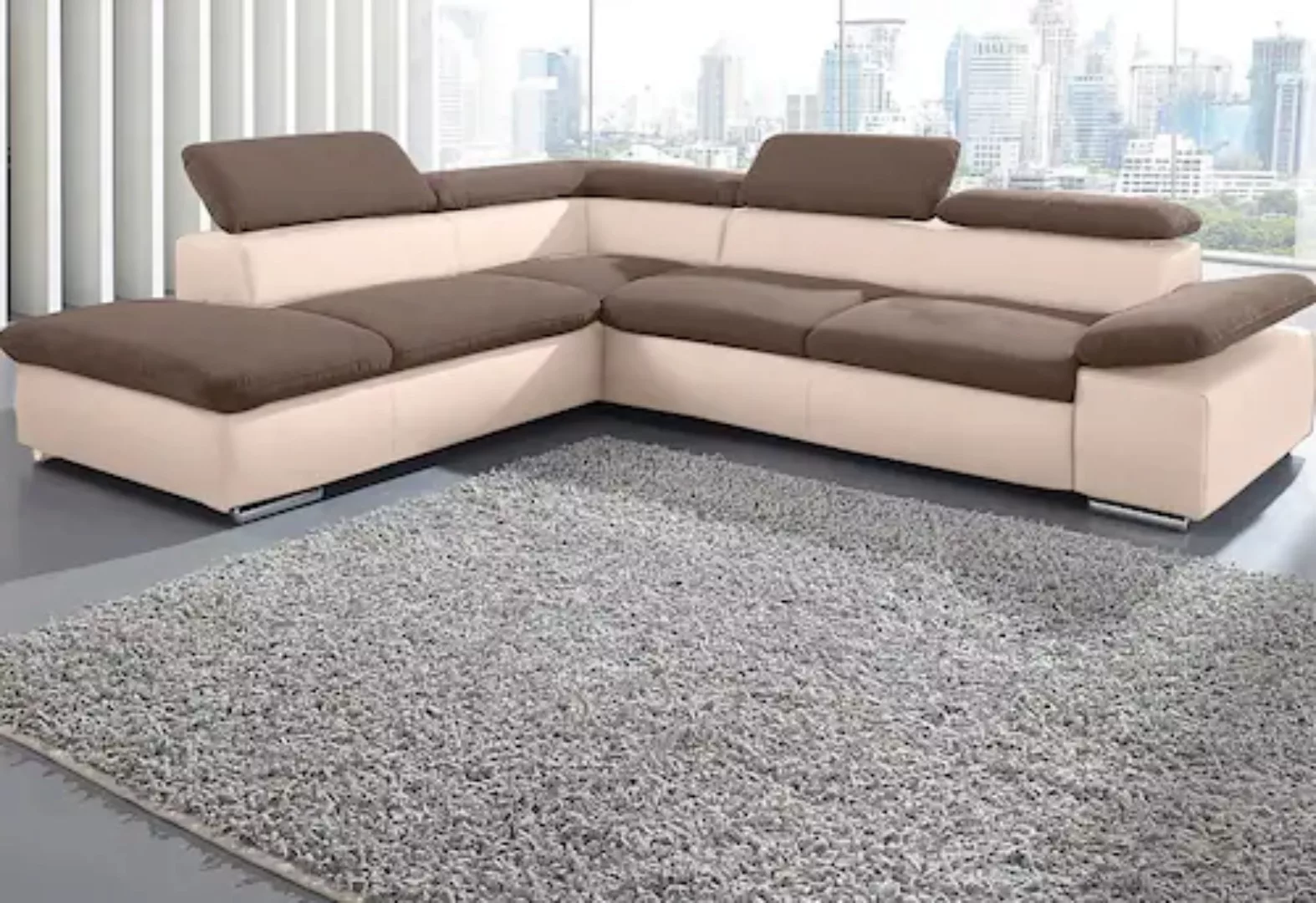 Ecksofa Valantine V, wahlweise mit Bettfunktion günstig online kaufen