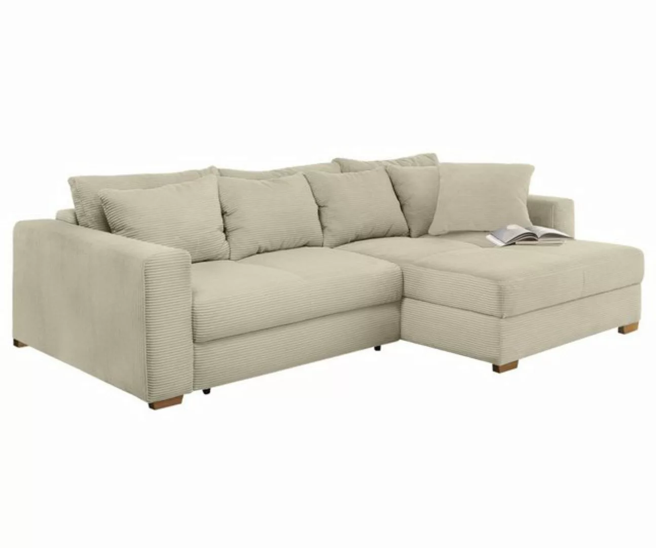 luma-home Ecksofa 15154, Dauerschläfer mit Bettkasten 288x186 cm, Federkern günstig online kaufen