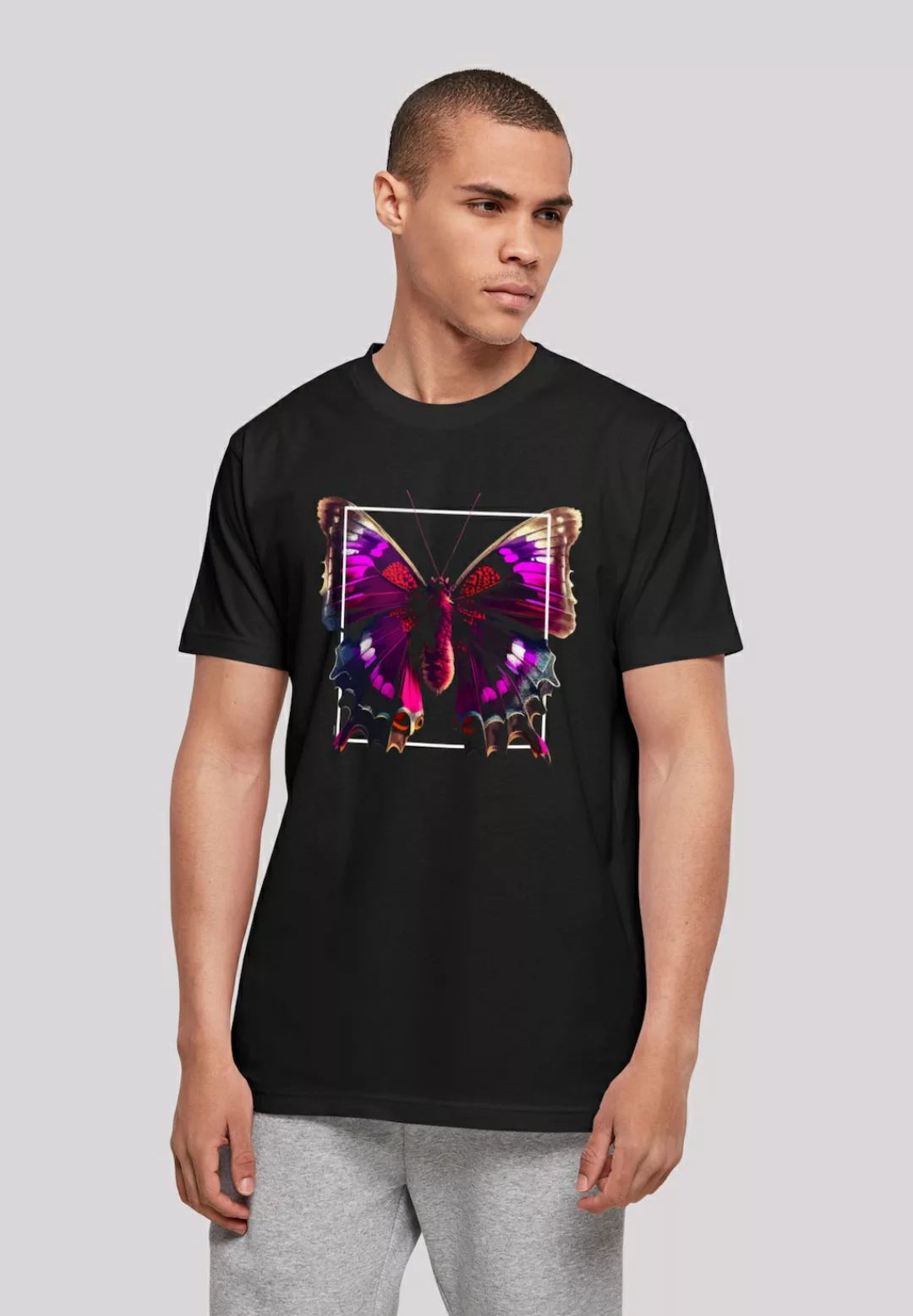 F4NT4STIC T-Shirt "Pink Schmetterling TEE UNISEX", Print günstig online kaufen