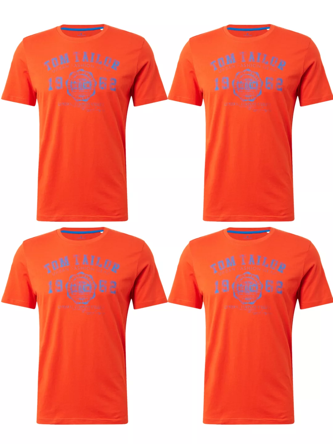 4er Pack - Tom Tailor Herren Rundhals T-Shirt Logo Tee Basic günstig online kaufen