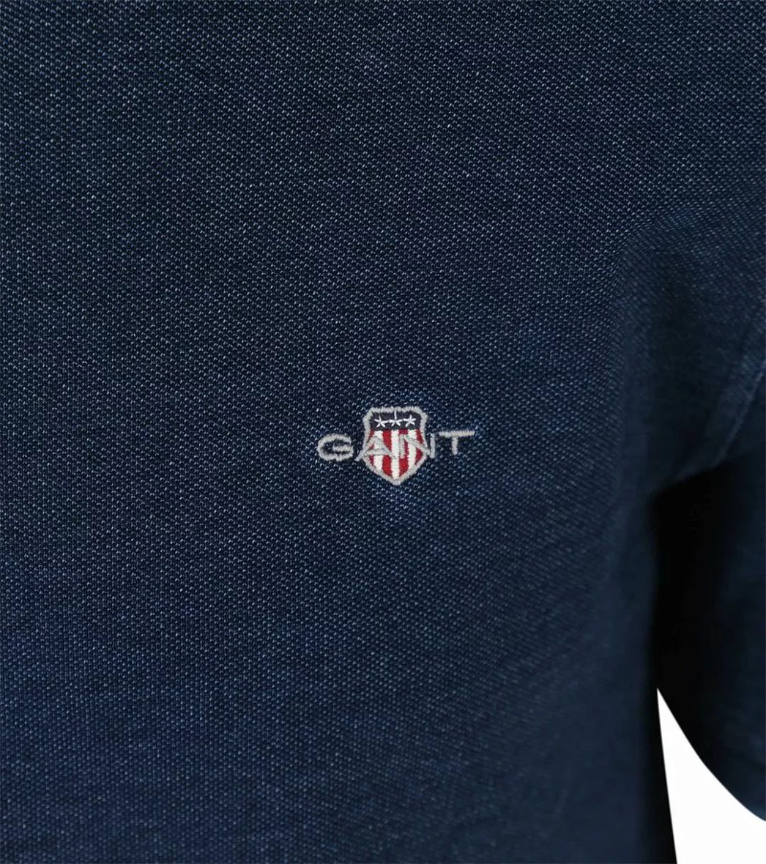 Gant Polohemd Pique Navy Melange - Größe XL günstig online kaufen