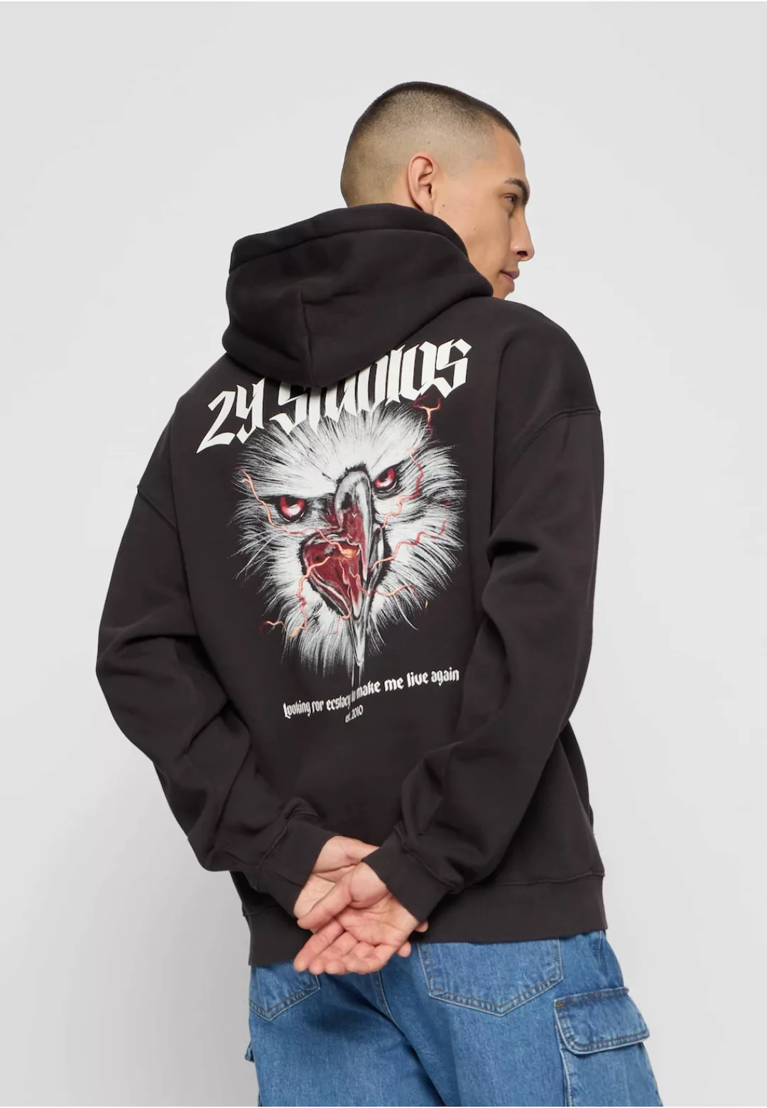 2Y Studios Kapuzensweatshirt "2Y Studios Herren Eagle Oversize Hoodie" günstig online kaufen