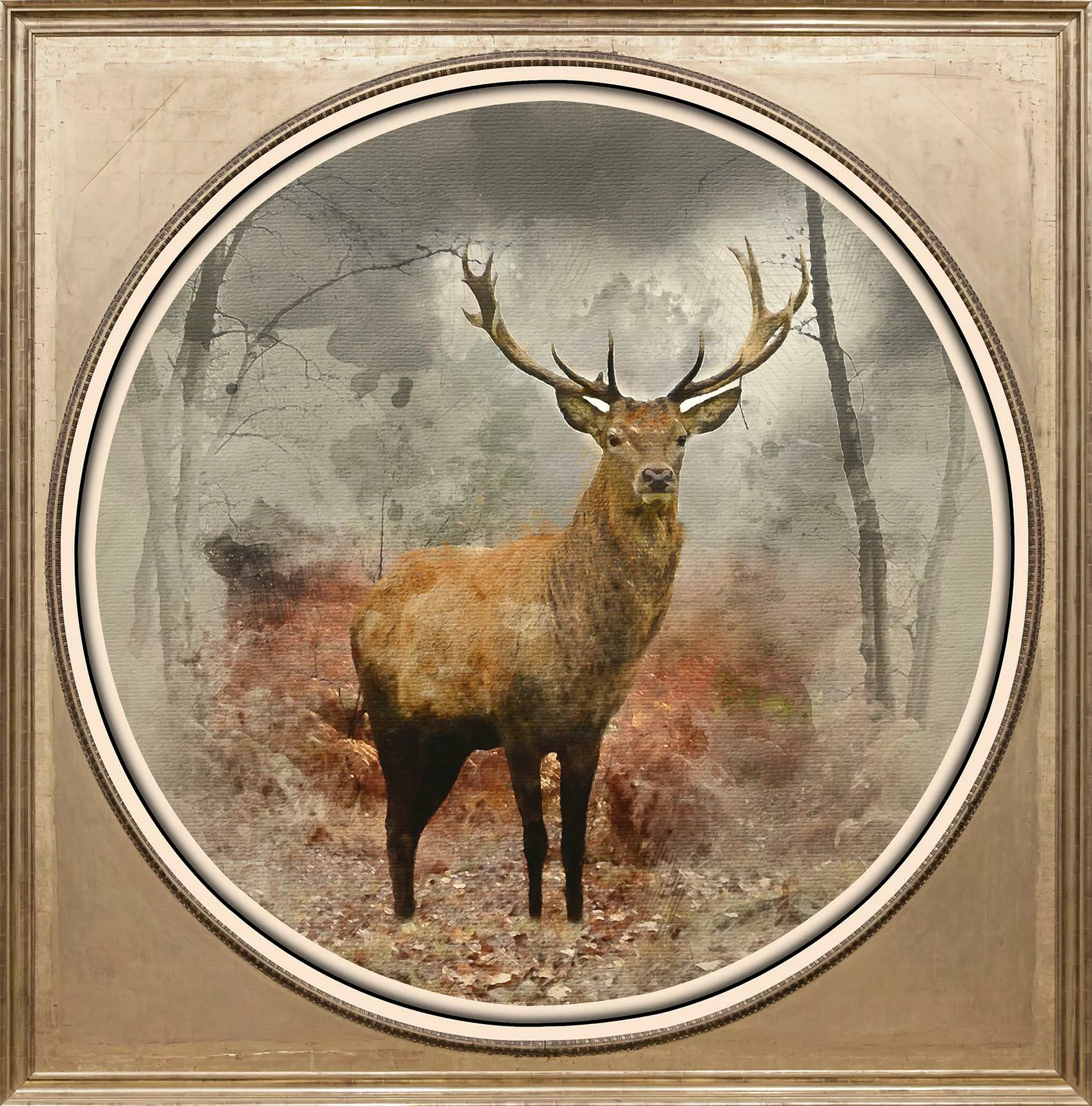 queence Acrylglasbild "Hirsch", Kunst-Gemälde-Tiere-Hirsch-Hirsche-Hirschbi günstig online kaufen