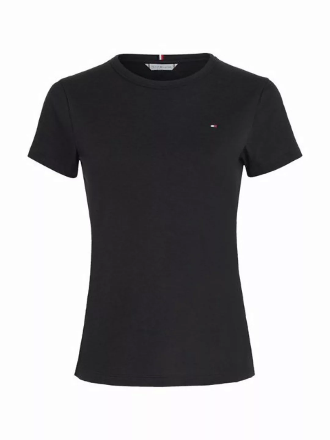 Tommy Hilfiger Rundhalsshirt 1985 SLIM SLUB C-NK SS mit Logostickerei günstig online kaufen