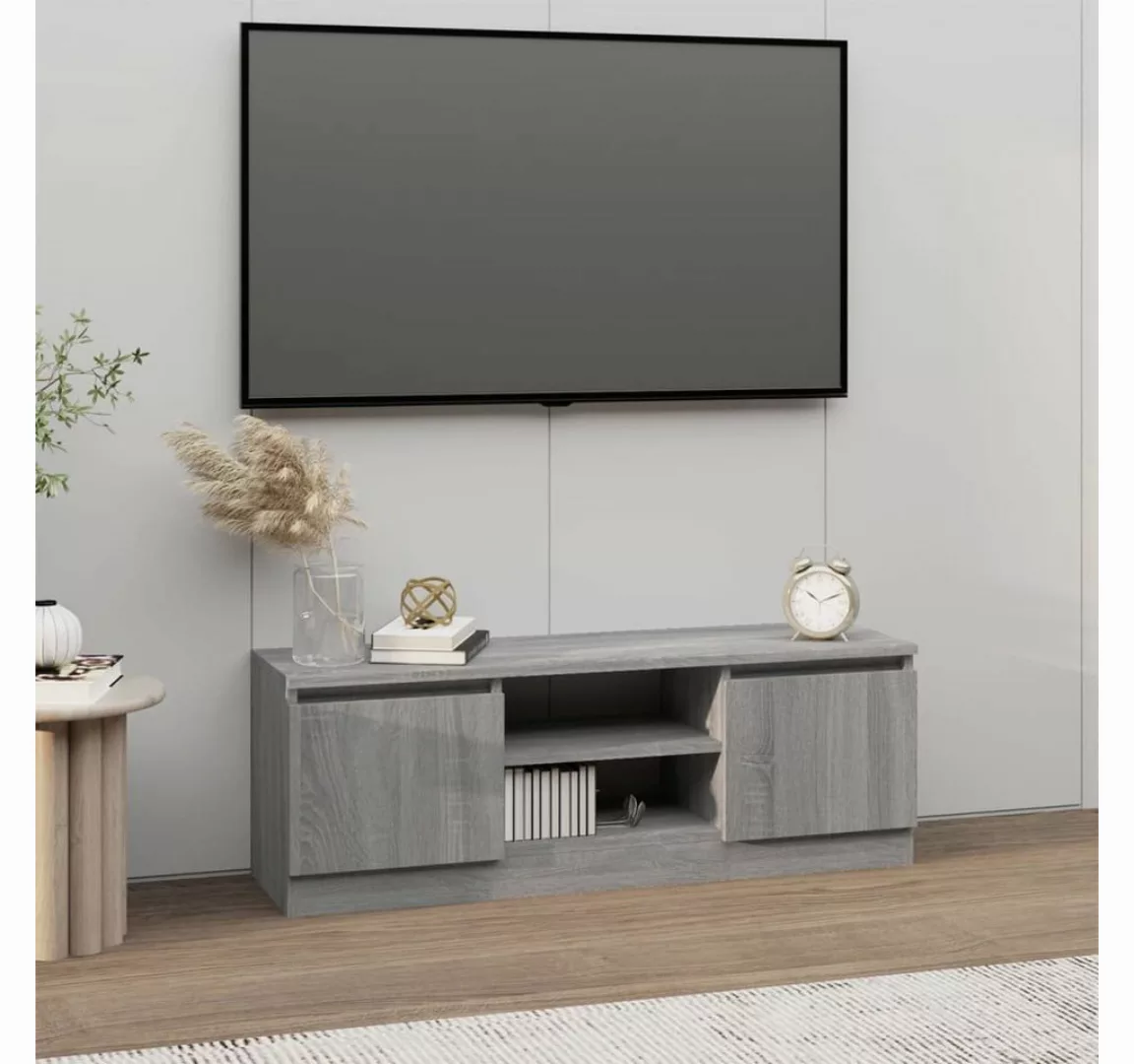 vidaXL TV-Schrank TV-Schrank mit Tür Grau Sonoma 102x30x36 cm (1-St) günstig online kaufen