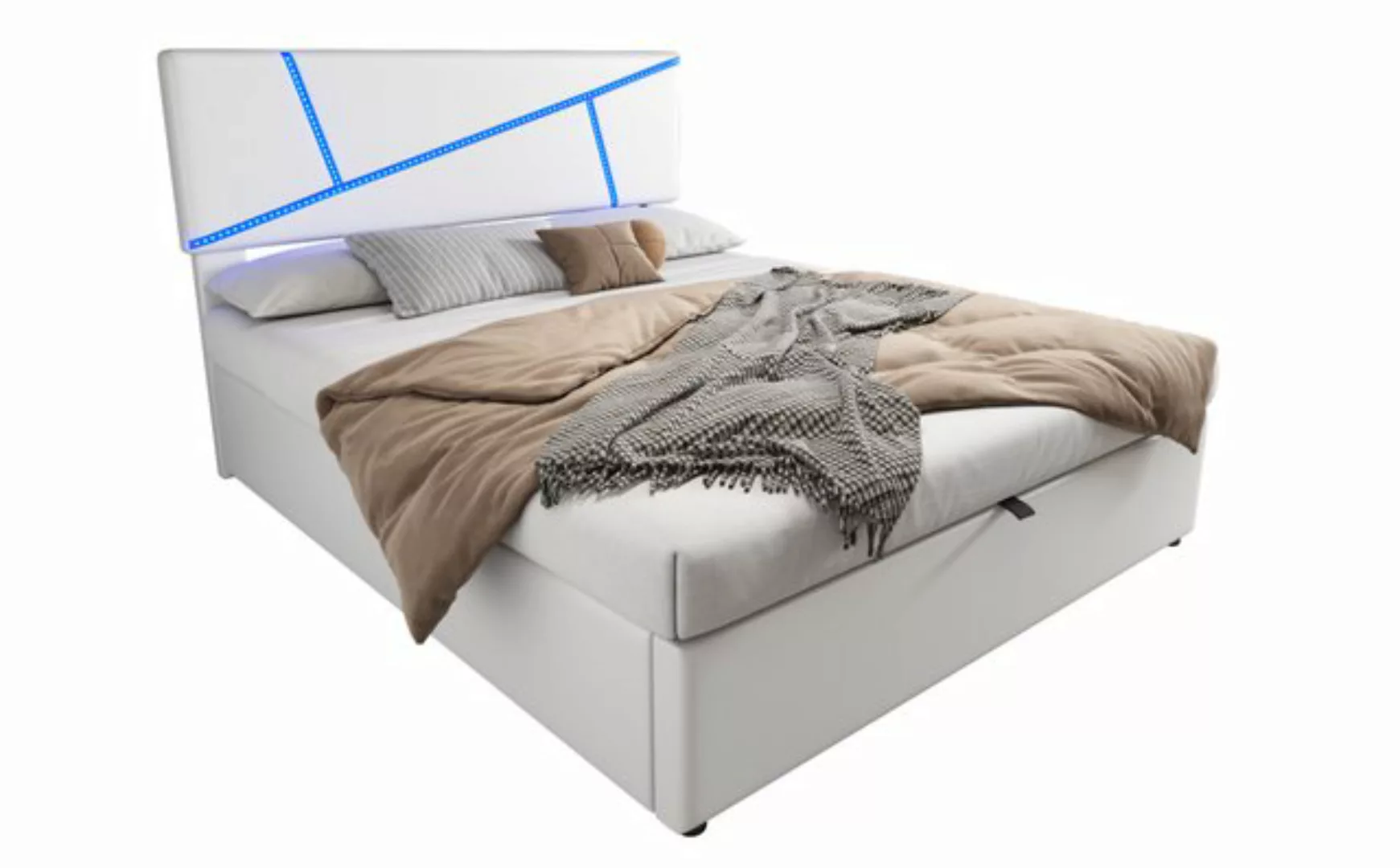 Sweiko Polsterbett, Stauraumbett mit Lattenrost und LED-Beleuchtung, 160*20 günstig online kaufen