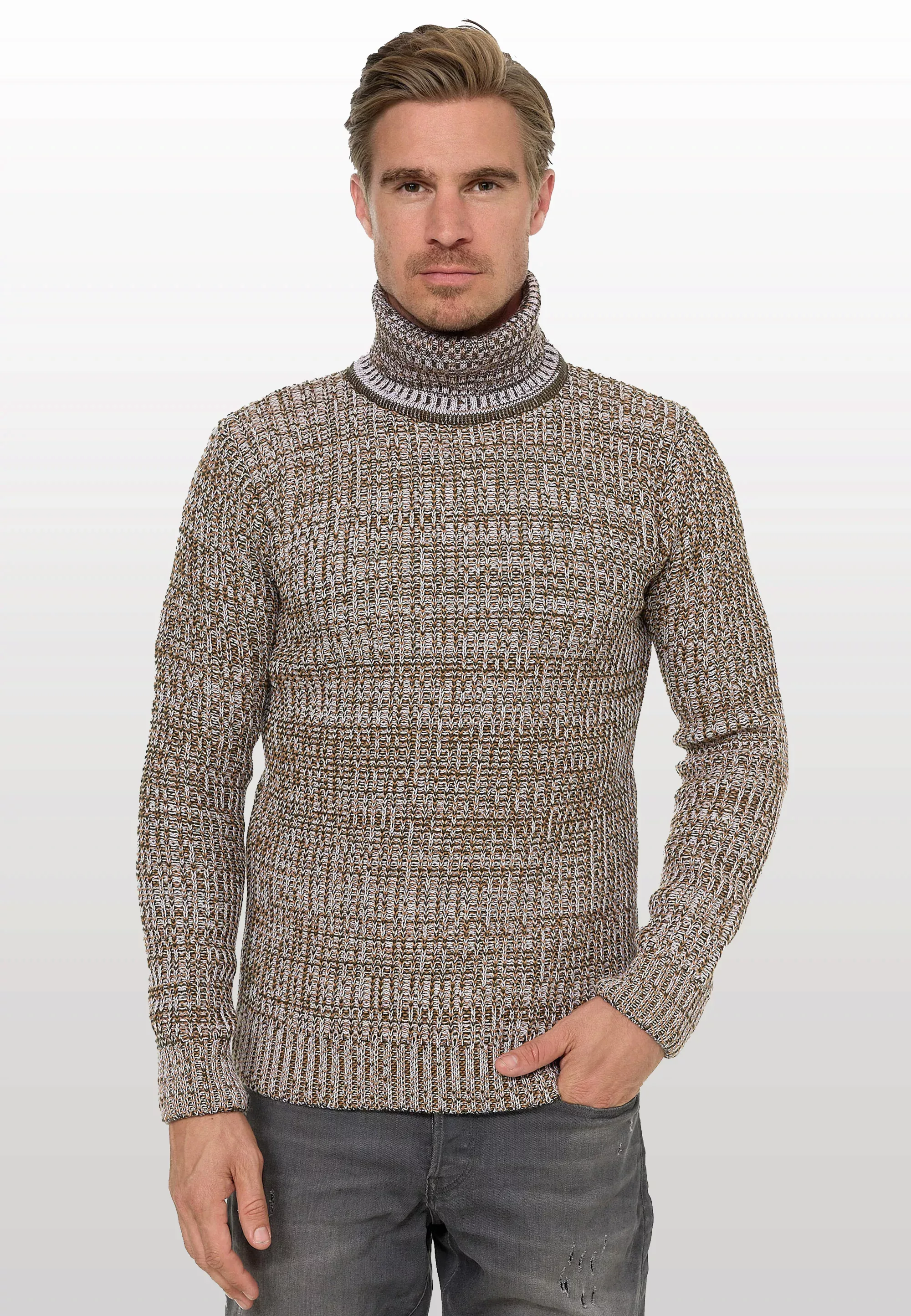 Rusty Neal Rollkragenpullover, im angesagten Strickdesign günstig online kaufen