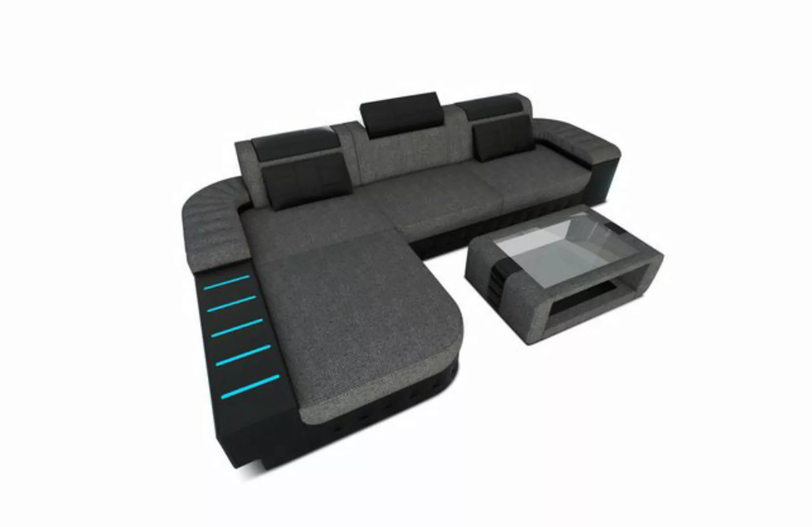 Sofa Dreams Ecksofa Stoff Sofa Bellagio L Form Polstersofa Couch Stoffsofa, günstig online kaufen