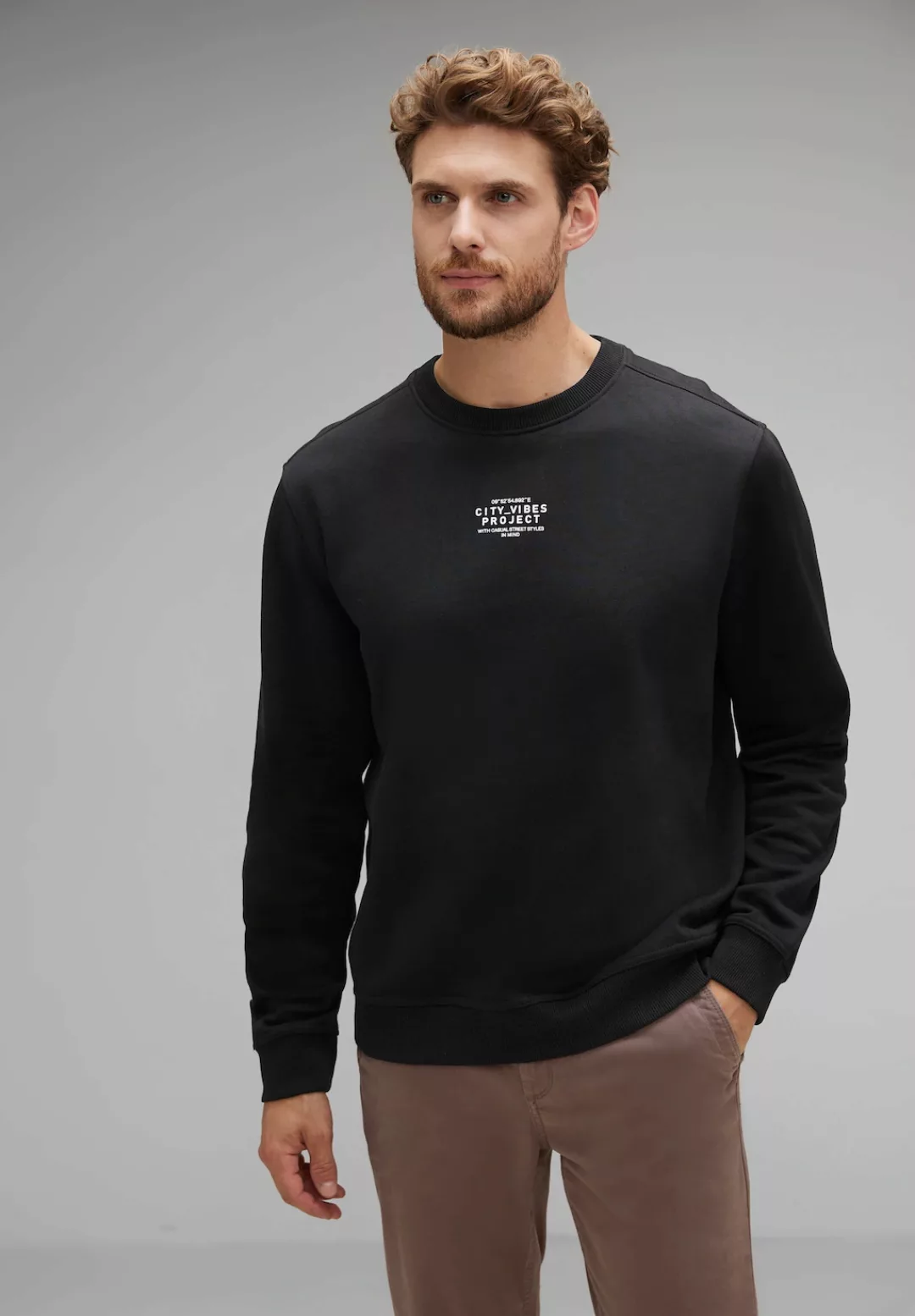 STREET ONE MEN Sweatshirt, Feel Good Fit günstig online kaufen