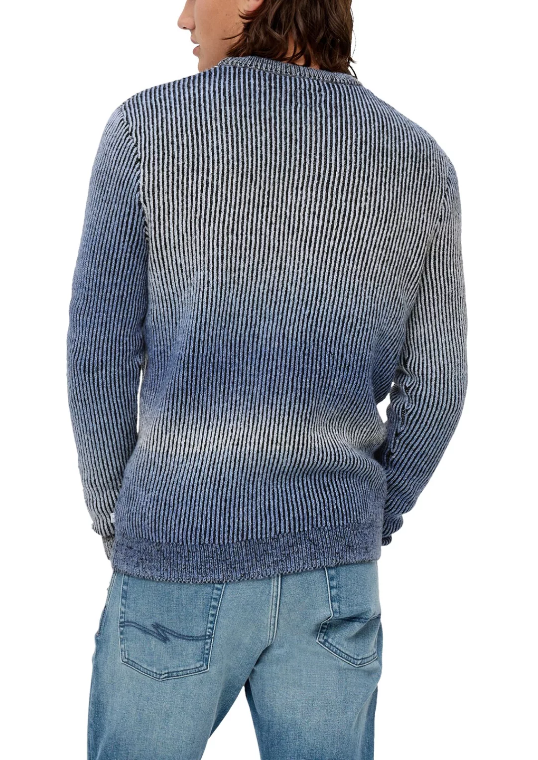 QS Strickpullover mit verlaufender Farbwirkung günstig online kaufen