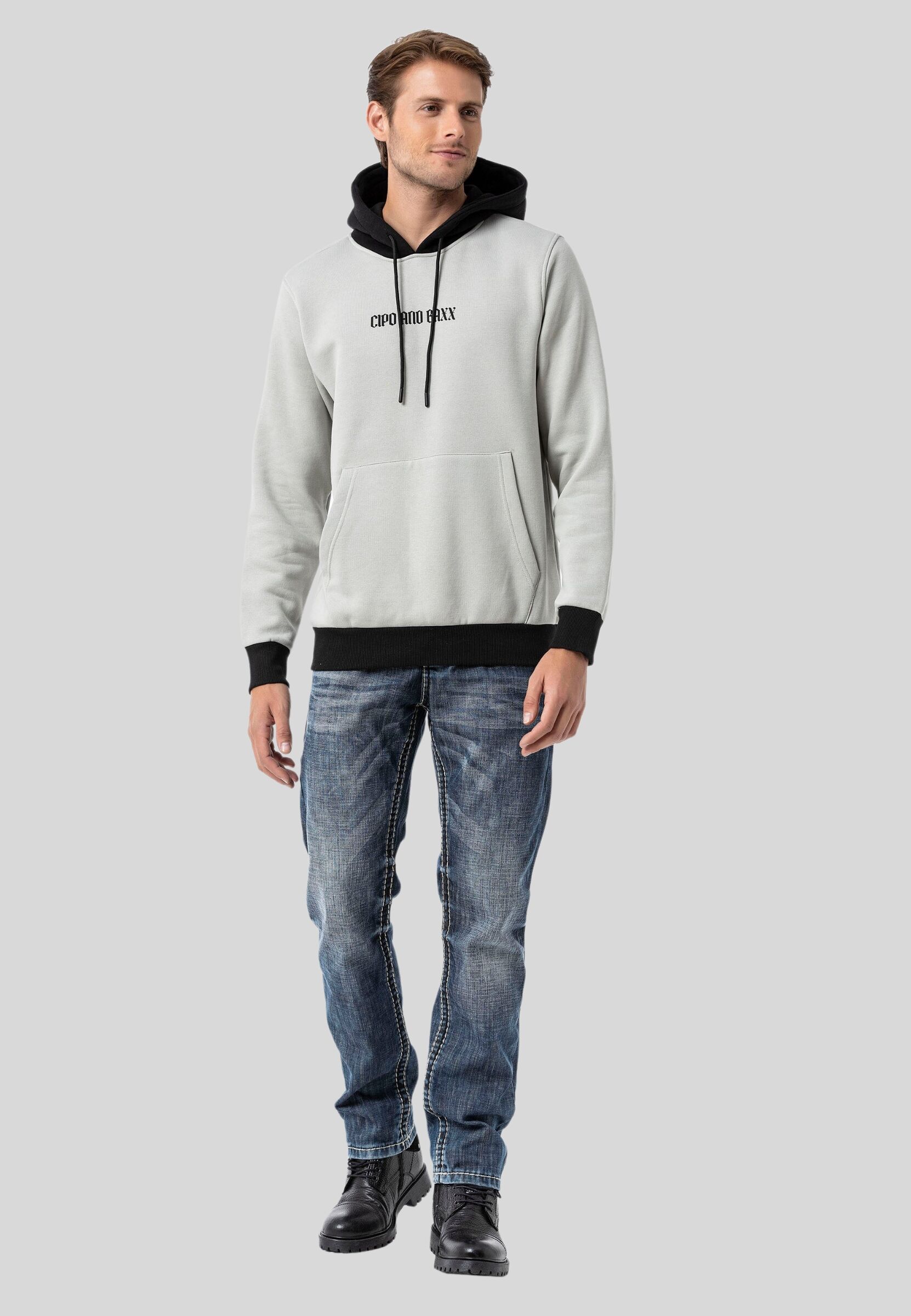 Cipo & Baxx Kapuzenpullover "Sweatshirts", (1 tlg.), mit Statement Ärmel-Pr günstig online kaufen