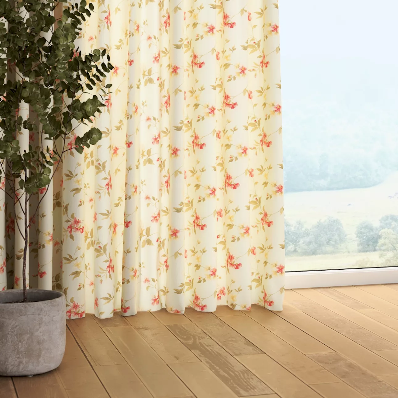 Vorhang mit Kräuselband, blau-rosa, Londres (143-89) günstig online kaufen