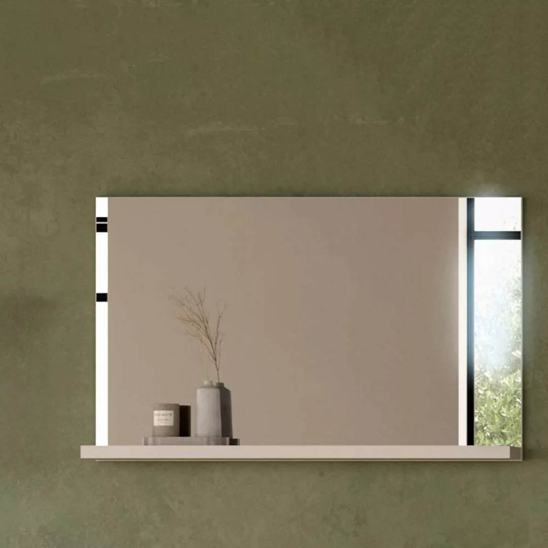 Spiegel Flur mit Ablage weiss in modernem Design 59 cm hoch günstig online kaufen