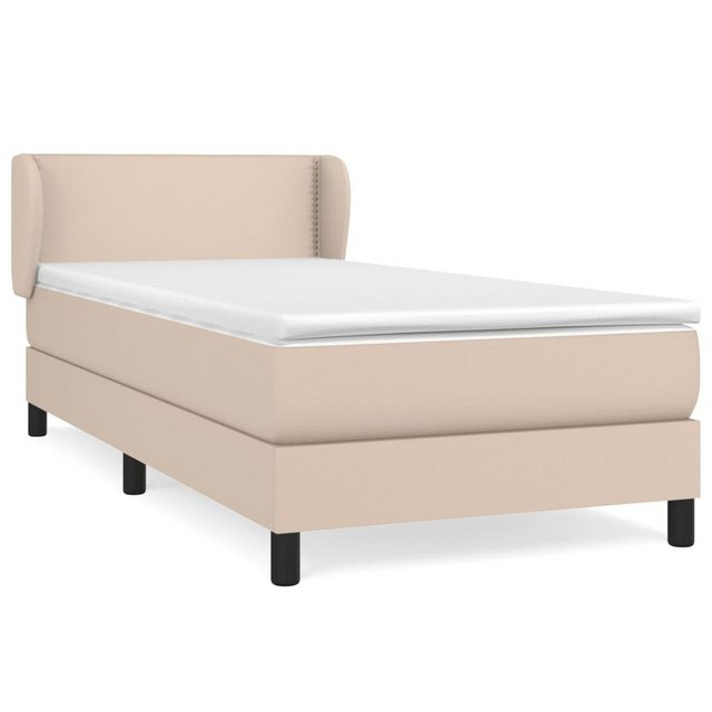 vidaXL Bettgestell, Boxspringbett Matratze Cappuccino-Braun 100x200cm Kunst günstig online kaufen