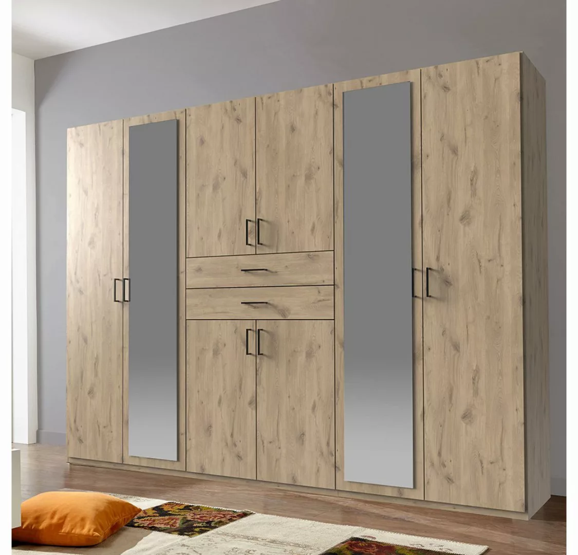 Lomadox Kleiderschrank DUNBAR-43 Drehtürenschrank 273cm, 8 Türen, 2 Schubla günstig online kaufen