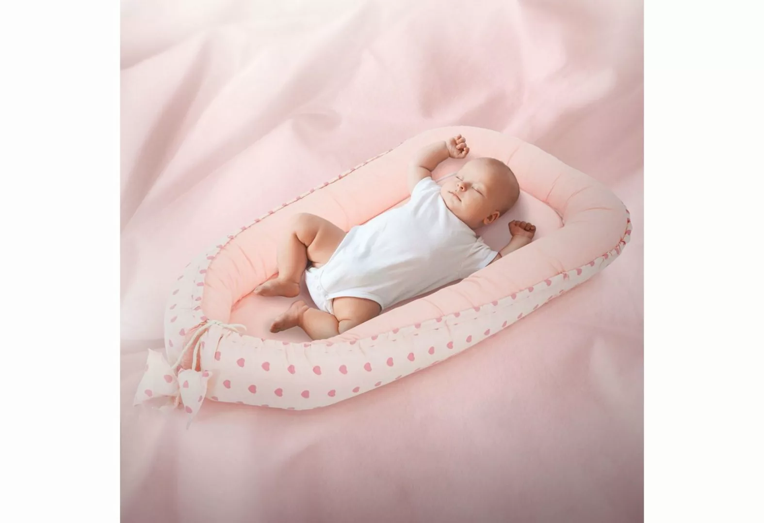Joyz Babybett Baby Nestchen mit Muster aus Baumwolle waschbar bei 40 Grad, günstig online kaufen