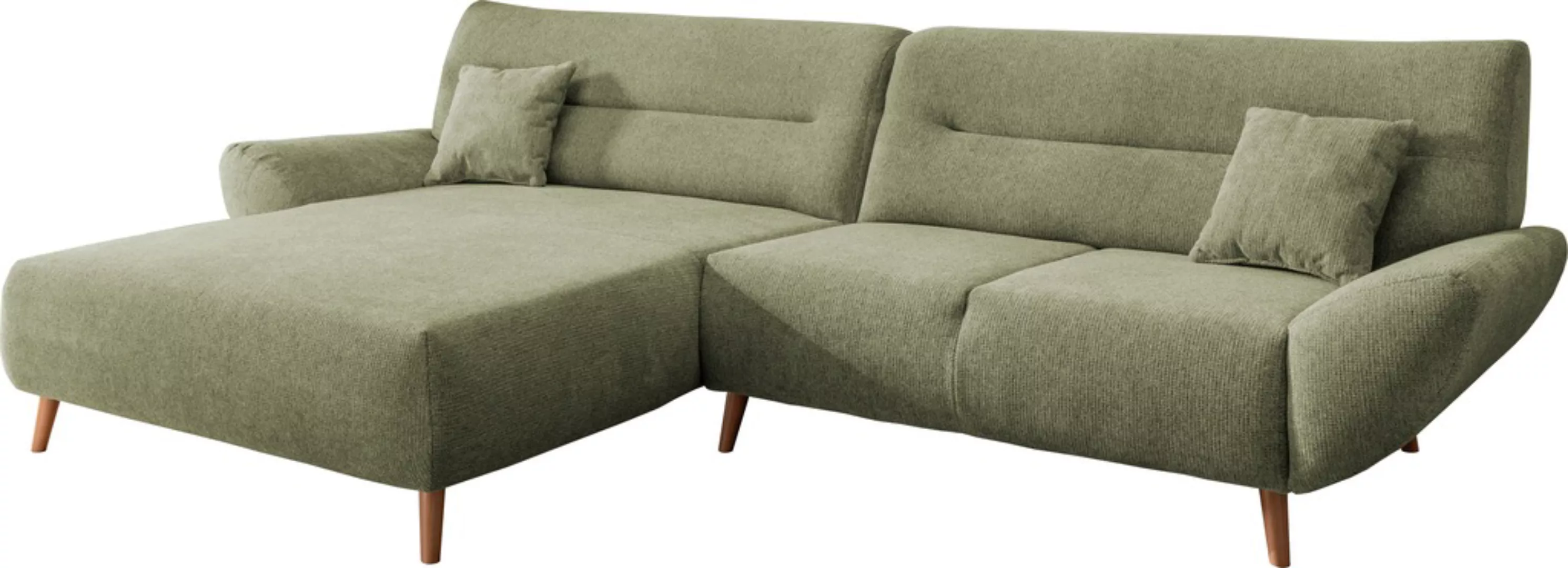 INOSIGN Ecksofa »Drago, elegant und zeitlos, komfortabel, Holzfuß, L-Form«, günstig online kaufen