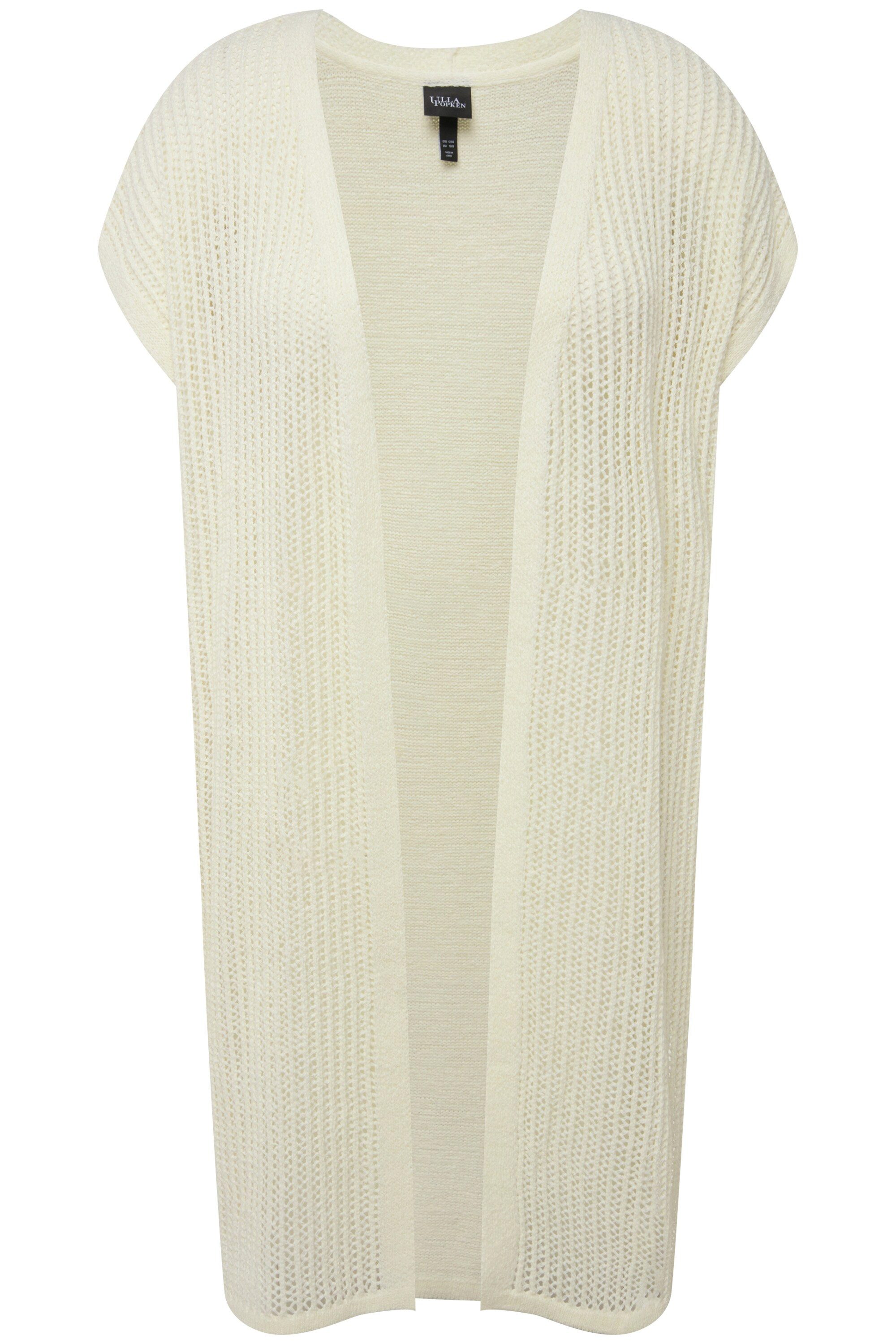 Ulla Popken Strickjacke Strickweste Lochstrick offene günstig online kaufen