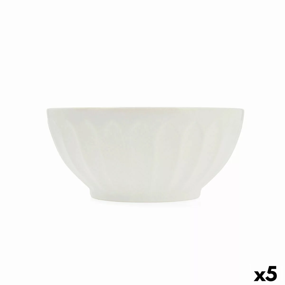 Salatschüssel Bidasoa Romantic Ivory Aus Keramik Weiß (ø 21 Cm) (5 Stück) günstig online kaufen