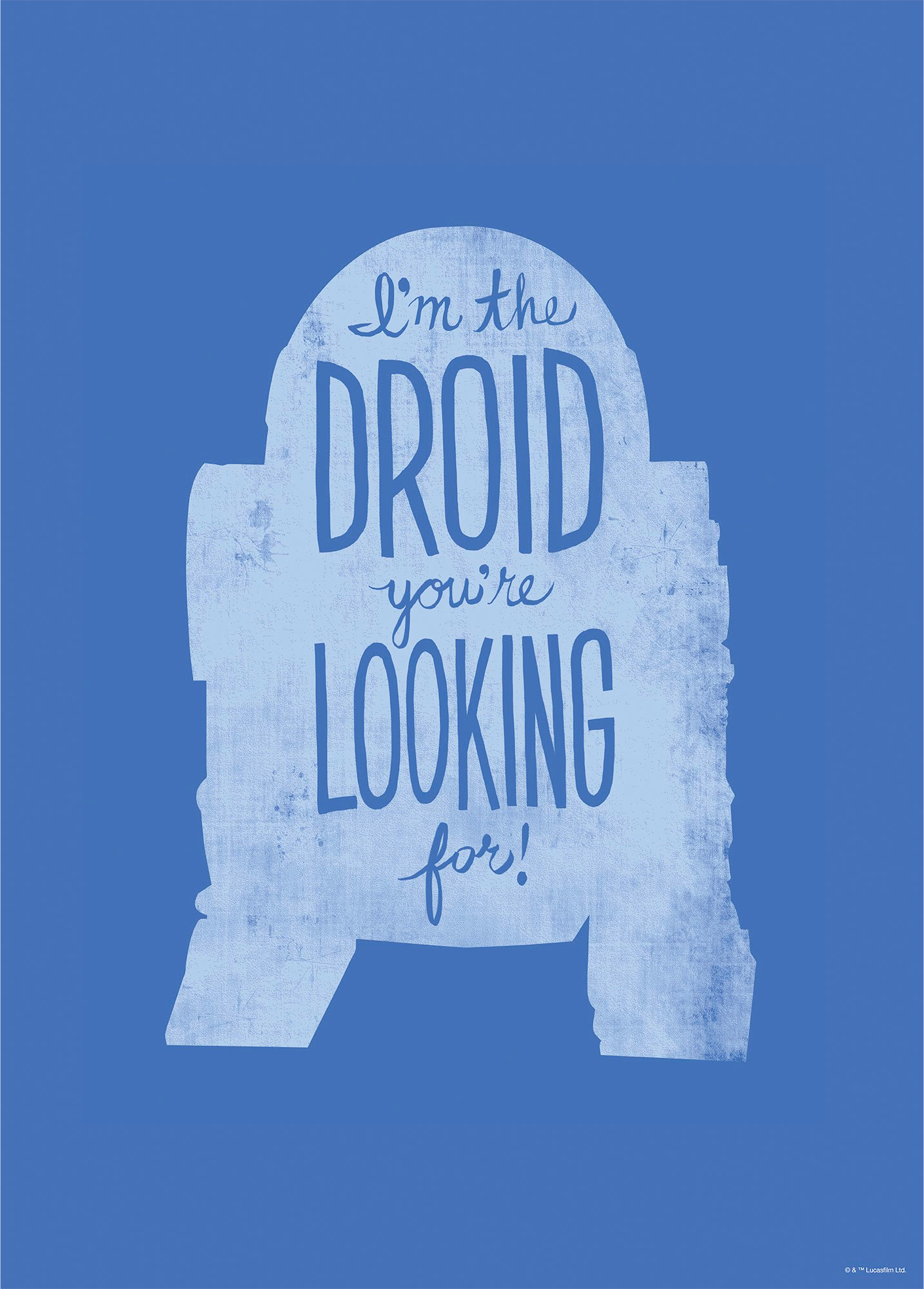 Komar Bild »Star Wars Silhouette Quotes R2D2«, Disney, (1 St.), Wandbild zu günstig online kaufen