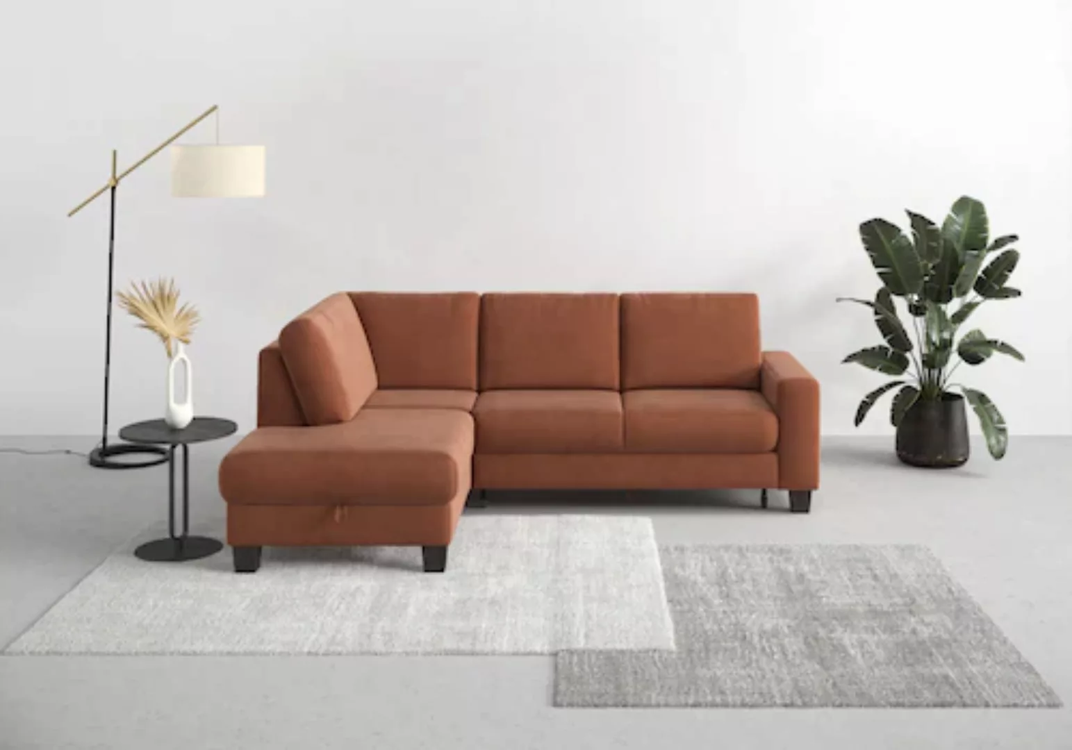 Home affaire Ecksofa "Summer L-Form", mit Ottomane, mit oder ohne Bettfunkt günstig online kaufen