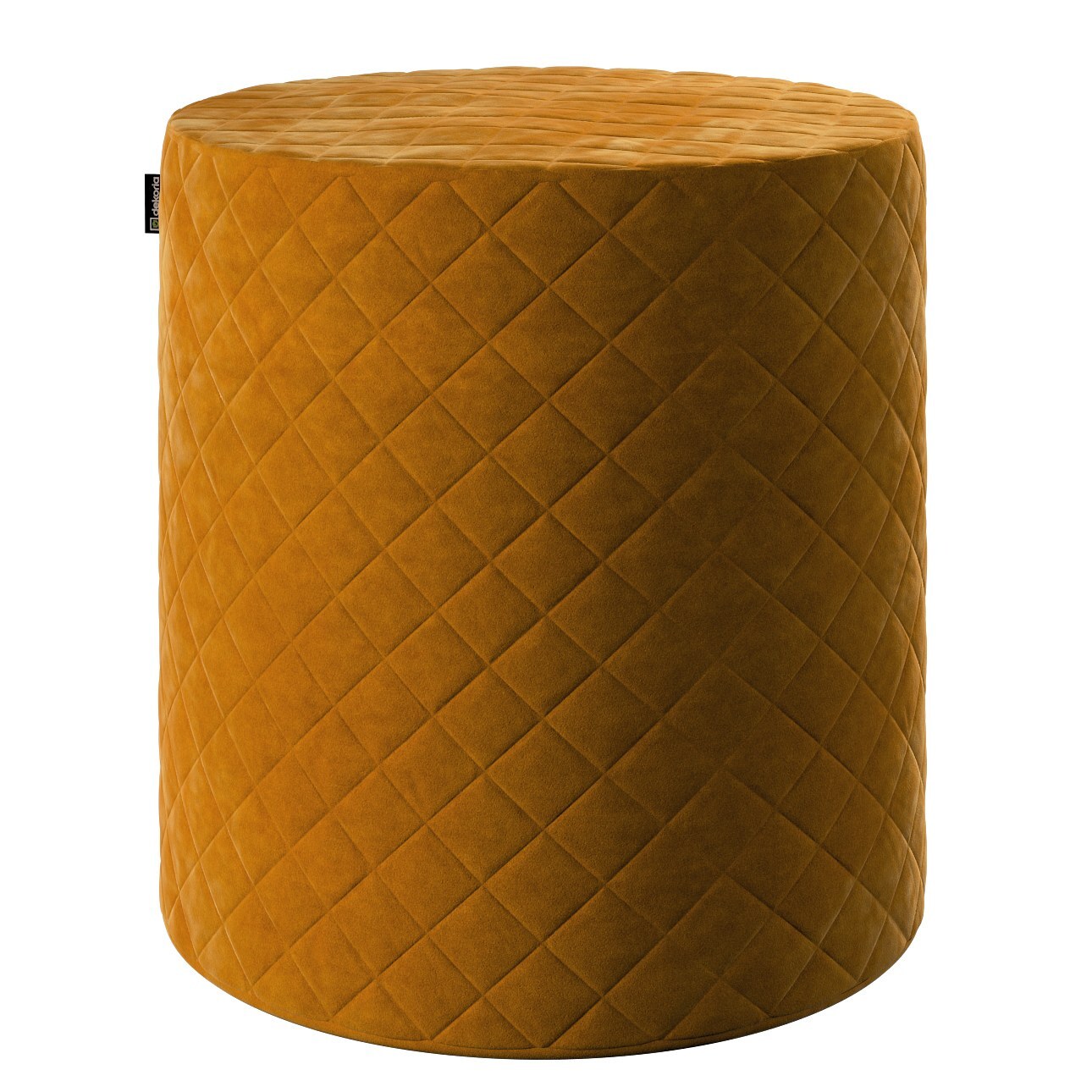 Pouf Barrel gesteppt, honiggelb, ø 40 x 40 cm, Velvet (704-23) günstig online kaufen