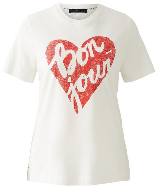 Oui T-Shirt Oui Damen T-Shirt - weiß 40 (1-tlg) günstig online kaufen