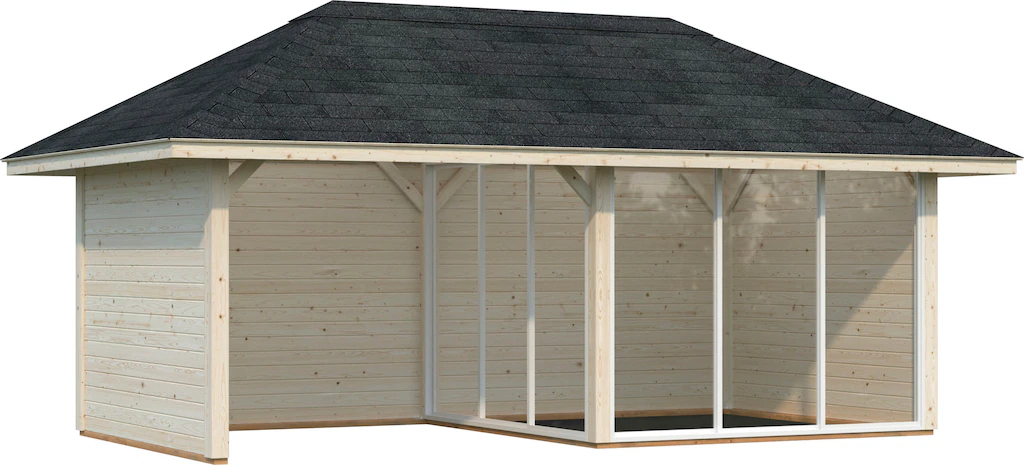 Palmako Holzpavillon "Bianca 16,6 m² Set 6", BxTxH: 588x300x323 cm günstig online kaufen