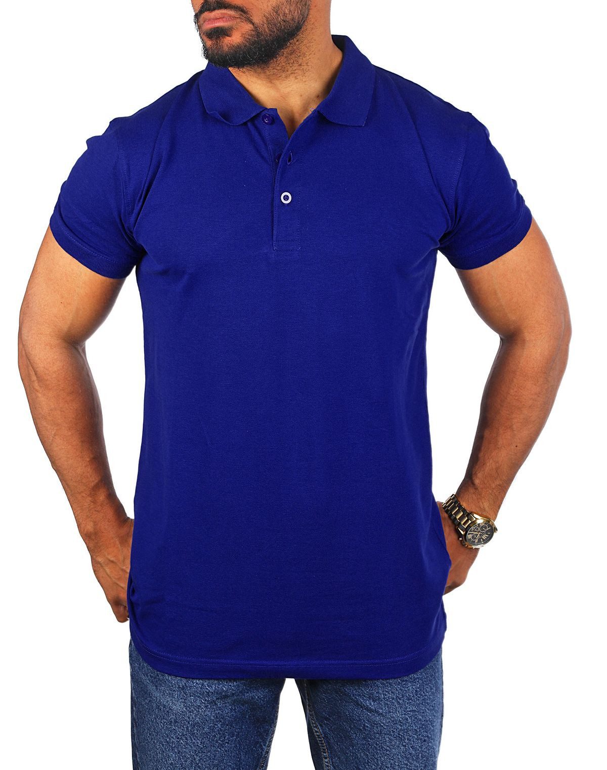Young & Rich Poloshirt Herren Uni günstig online kaufen