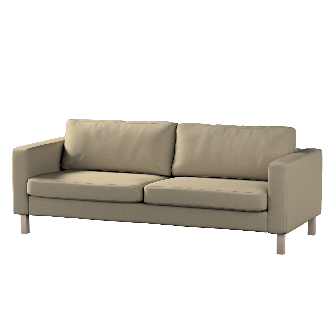 Bezug für Karlstad 3-Sitzer Sofa nicht ausklappbar, kurz, dunkelbeige, Bezu günstig online kaufen
