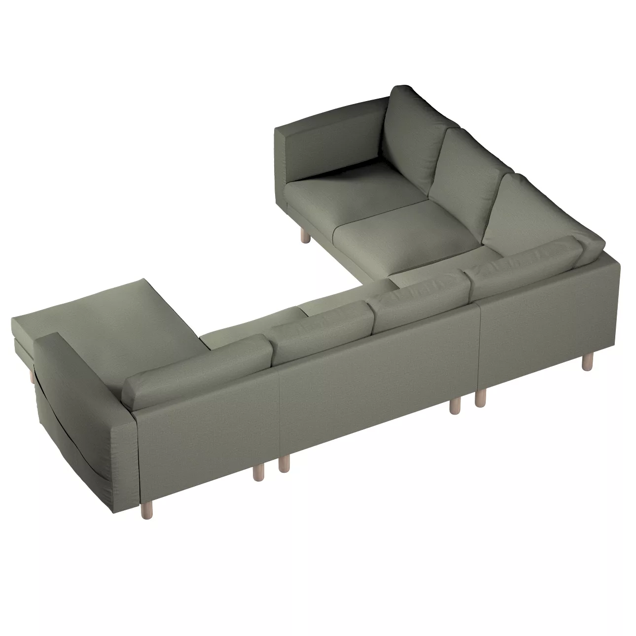 Bezug für Norsborg 5-Sitzer Ecksofa mit Recamiere, grau-beige, Norsborg Bez günstig online kaufen