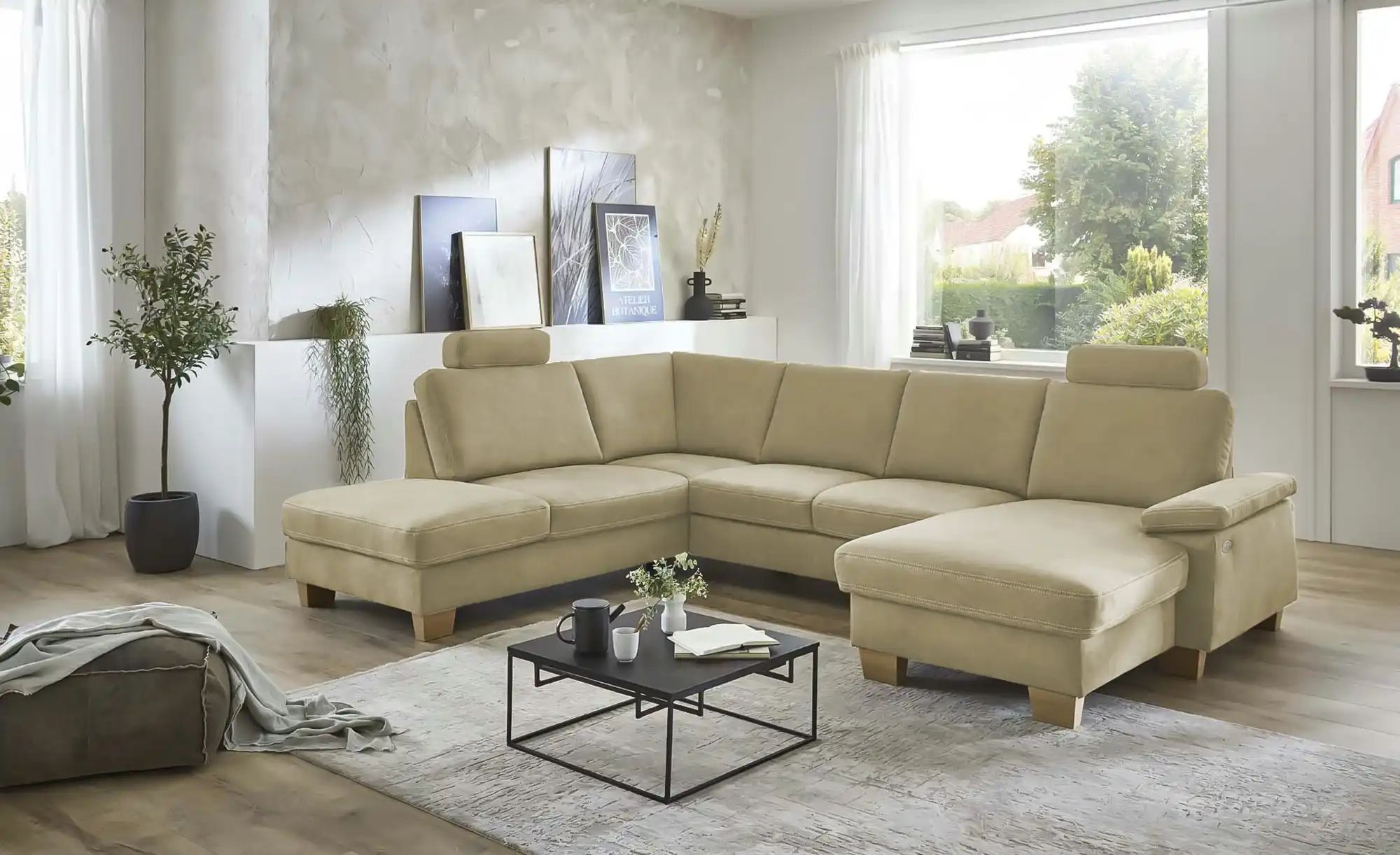 meinSofa Wohnlandschaft  Samu ¦ grün ¦ Maße (cm): B: 316 H: 90 T: 235 Polst günstig online kaufen