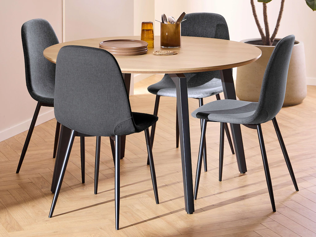 ACTONA GROUP Esszimmer-Set "Essgruppe, Speisetisch mit Wohnzimmerstühlen", günstig online kaufen