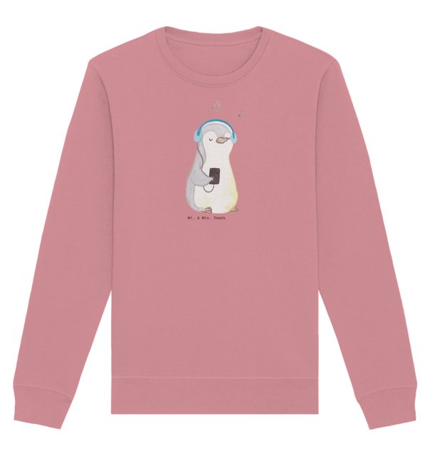 Mr. & Mrs. Panda Longpullover Größe S Pinguin Musik hören - Canyon Pink - G günstig online kaufen