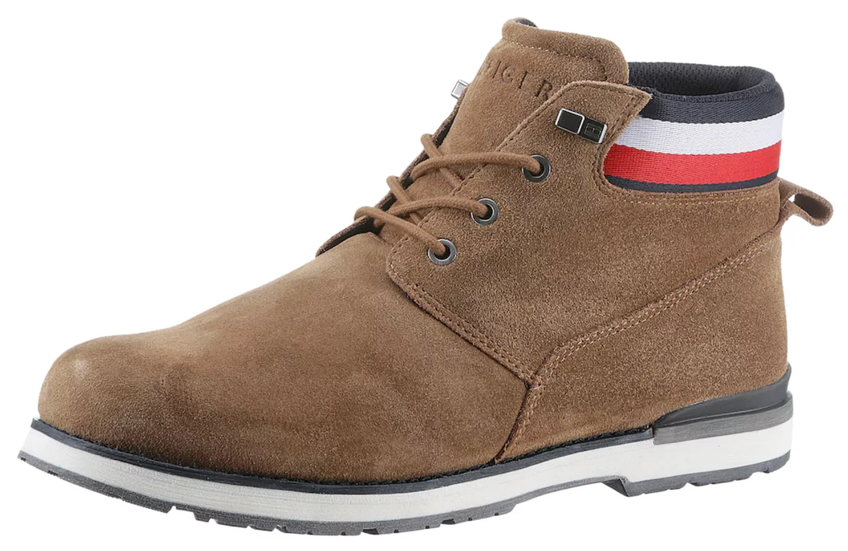 Tommy Hilfiger Schnürboots "CORE HILFIGER SUEDE BOOT", mit Anziehlasche günstig online kaufen