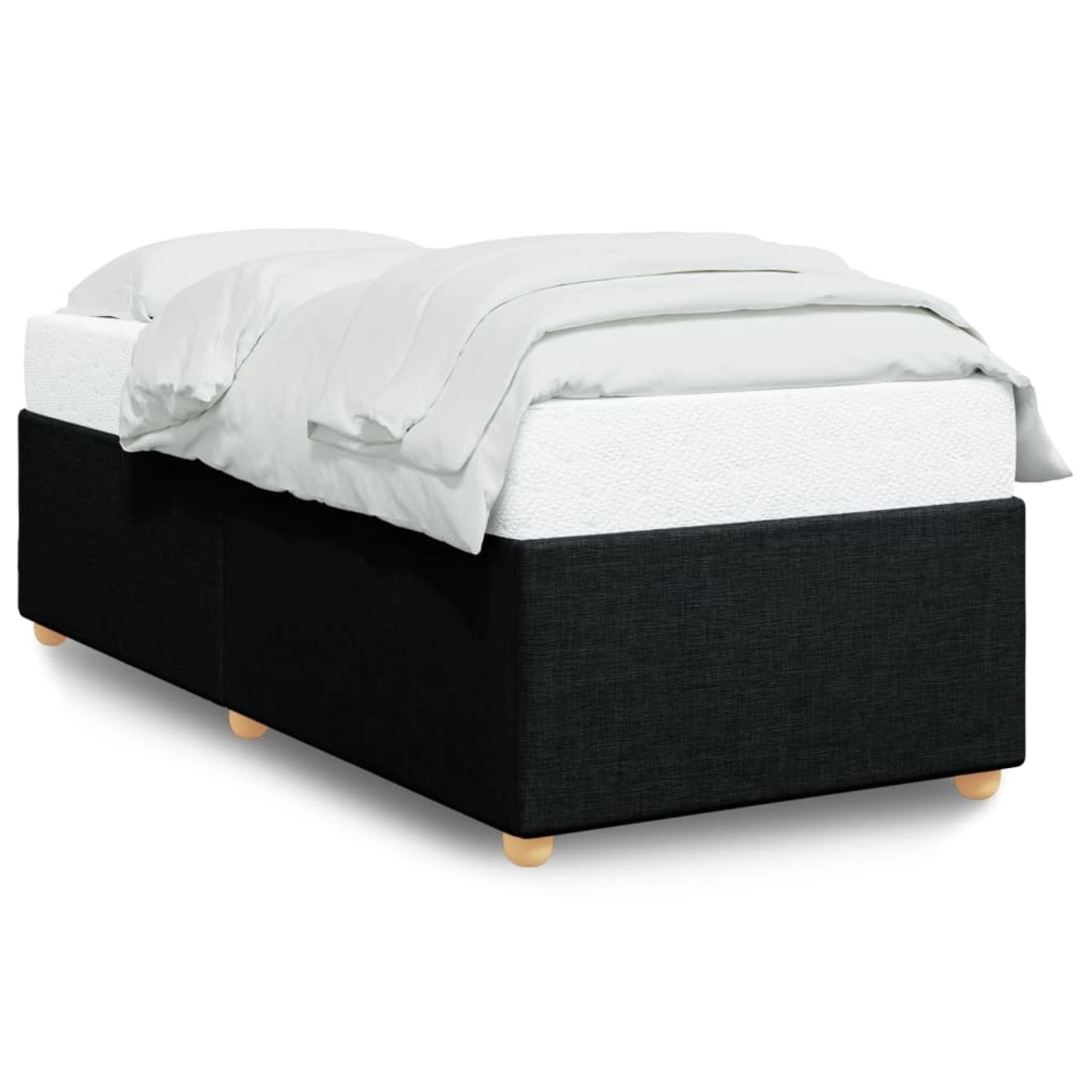 vidaXL Bett Bettgestell ohne Matratze Schwarz 80x200 cm Stoff günstig online kaufen