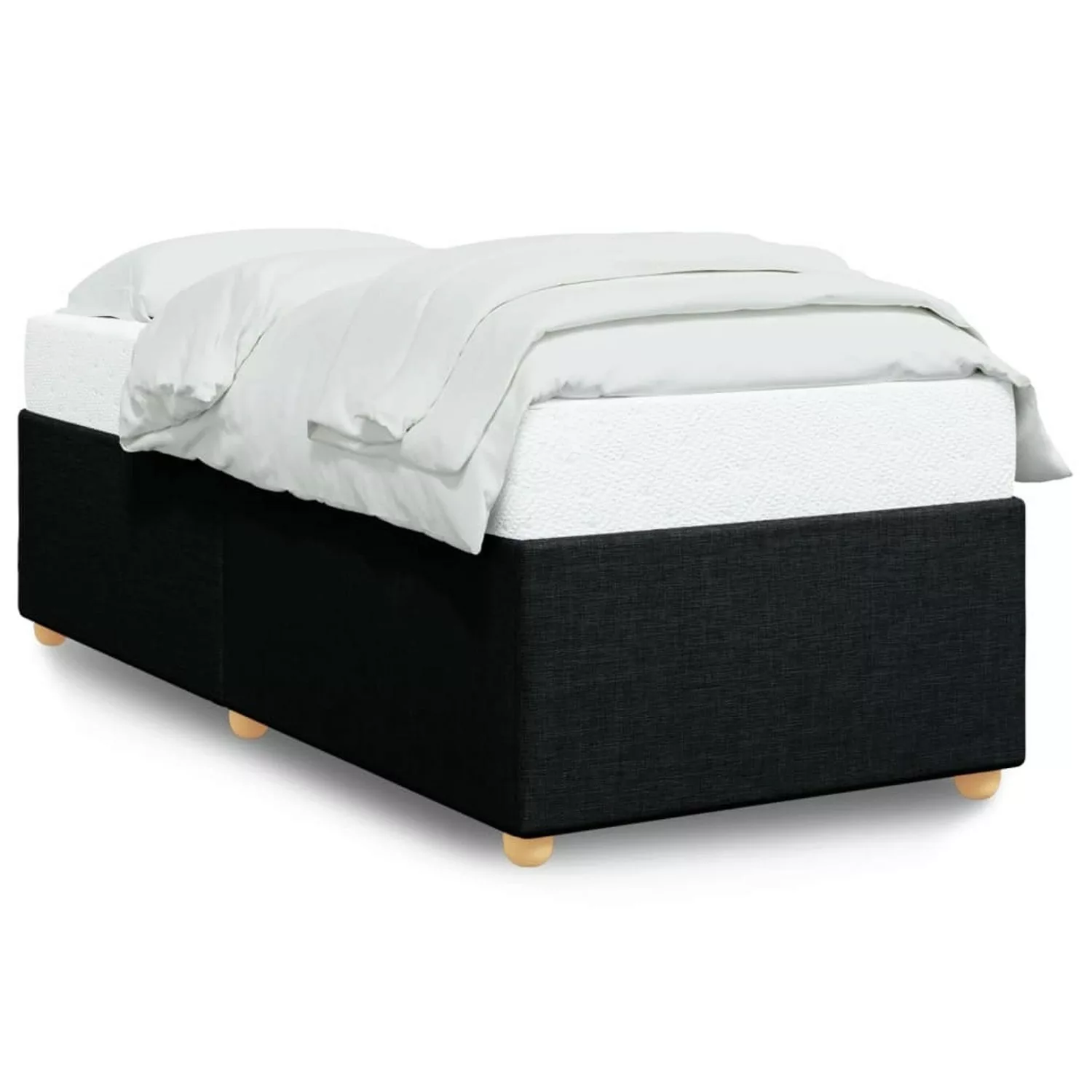 vidaXL Bett Bettgestell ohne Matratze Schwarz 80x200 cm Stoff günstig online kaufen