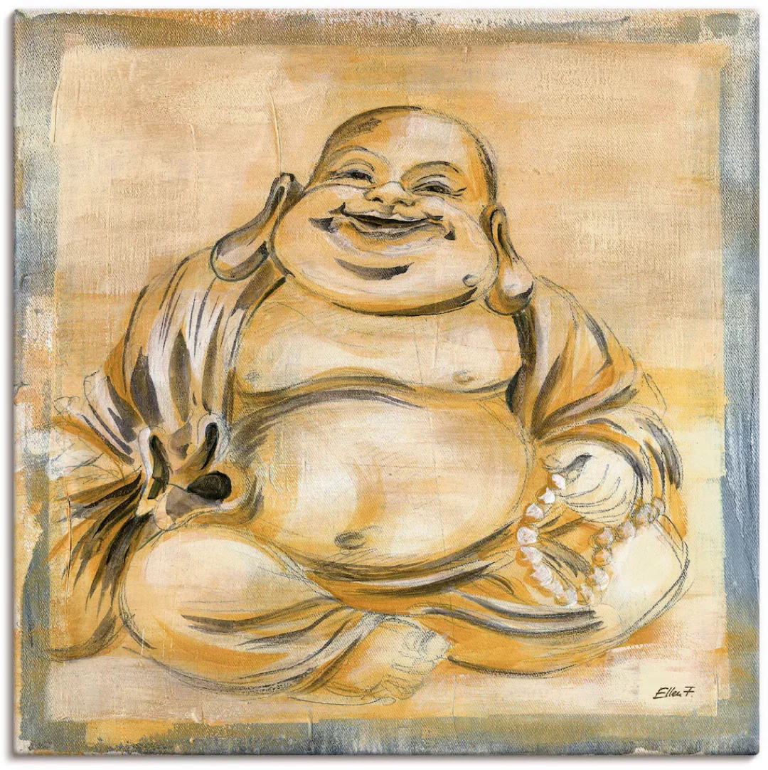 Artland Wandbild "Fröhlicher Buddha I", Religion, (1 St.) günstig online kaufen