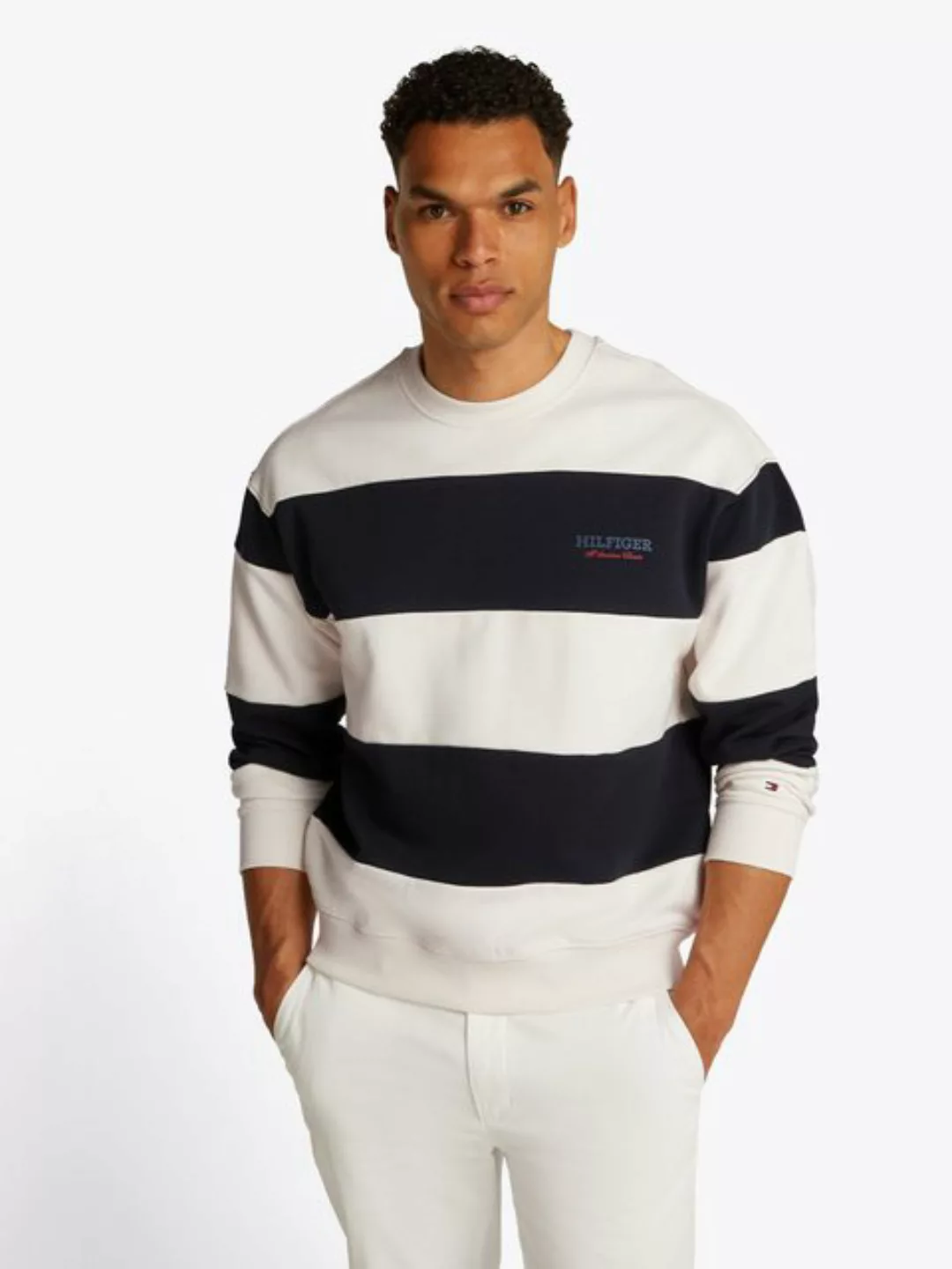 Tommy Hilfiger Sweatshirt MONOTYPE STRIPE SWEATSHIRT mit großen Blockstreif günstig online kaufen