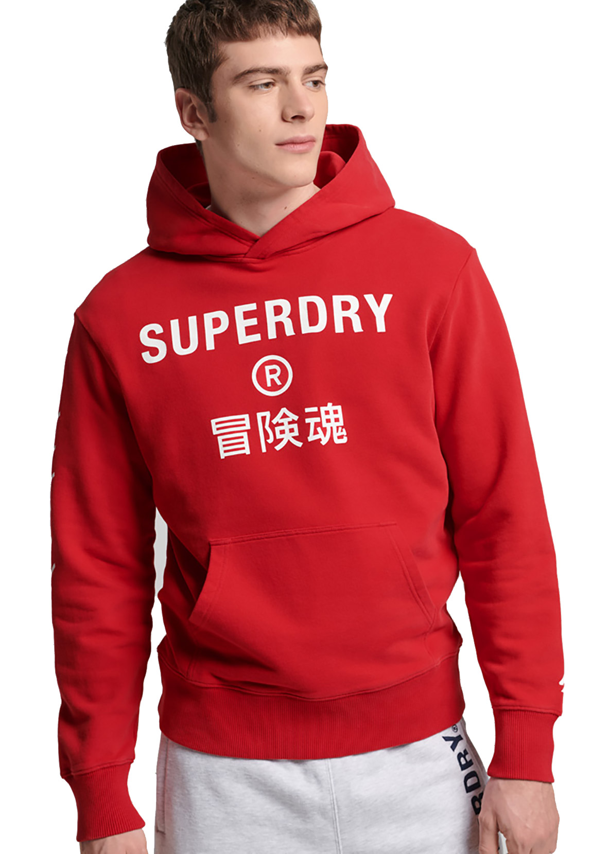 Superdry Herren Hoodie CODE CORE SPORT HOOD Risk Red Rot günstig online kaufen