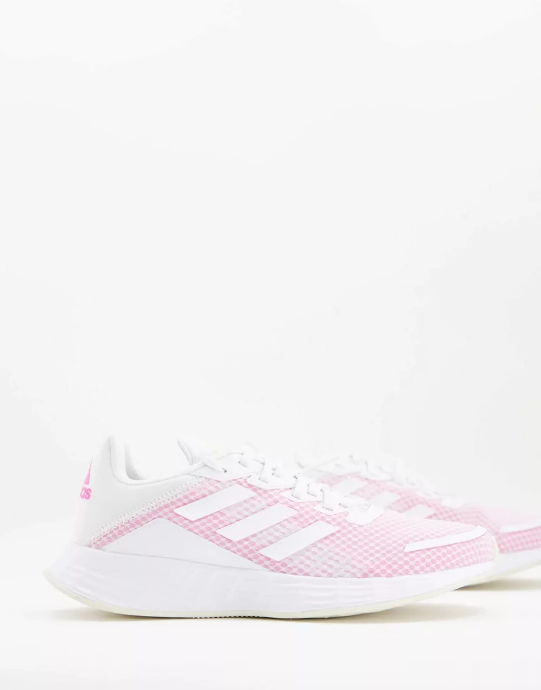 adidas – Duramo – Sneaker in Weiß und Rosa günstig online kaufen